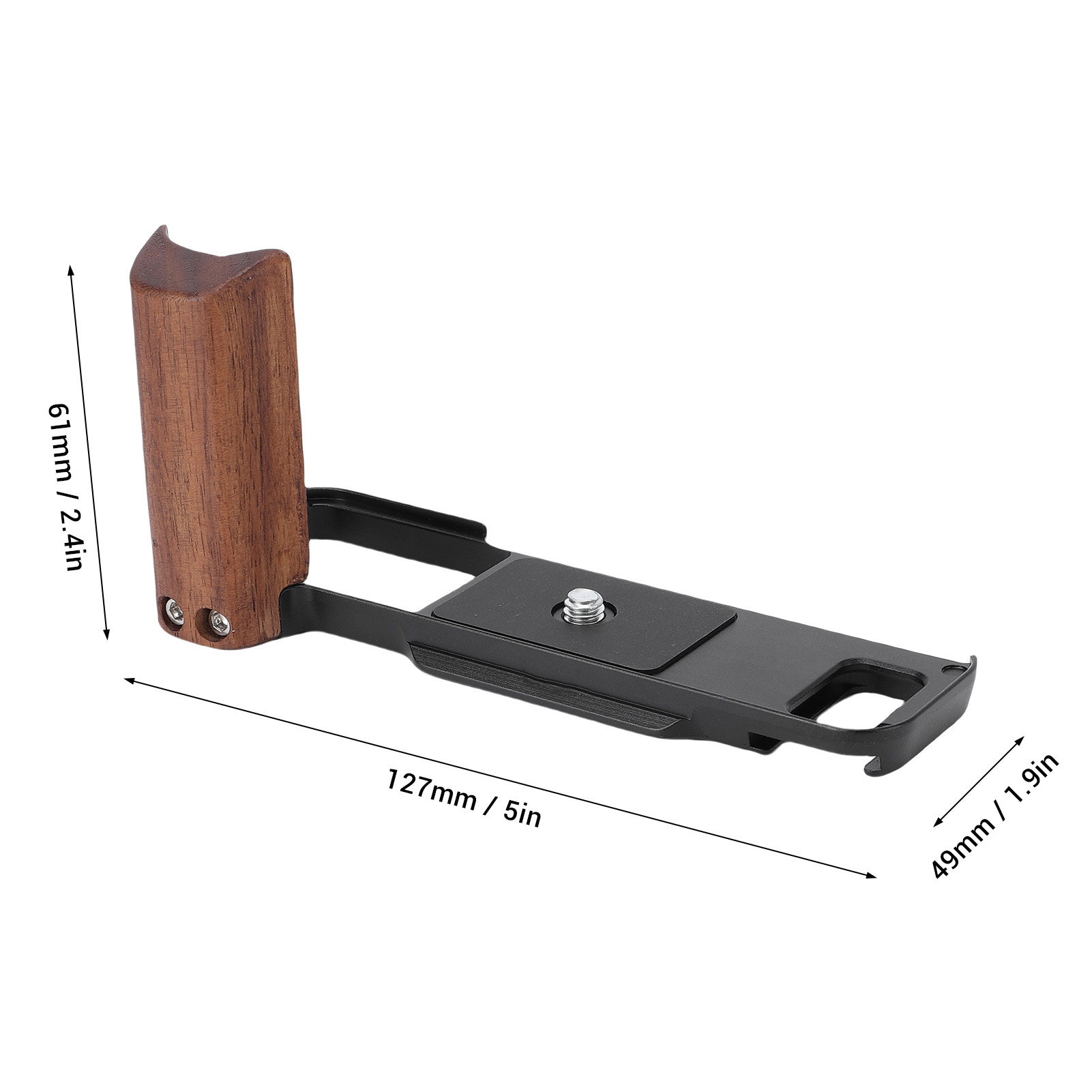 Aluminum L Bracket With Wood Handle For X-E5 Camera - Picture 23 of 28