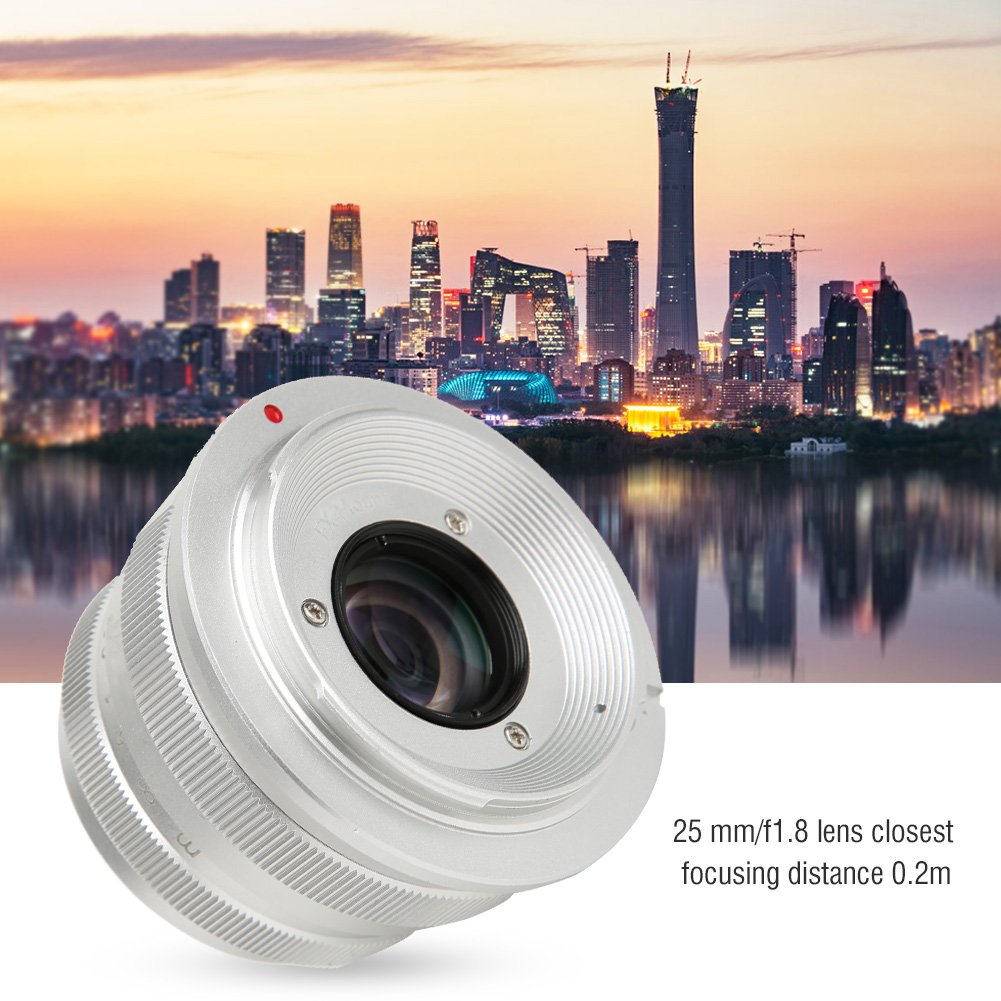 NEWYI 25mm F1.8 Mark II Optical Glass Silver Large Aperture Fixed Focus Manu SD3 - Picture 17 of 19