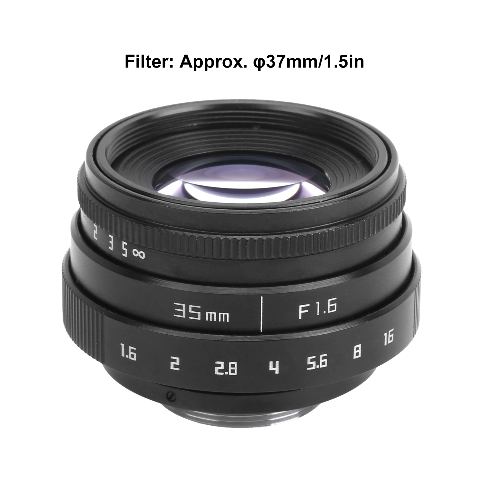 35mm F1.6 C Mount Large Aperture Manual Fixed Focus Portrait Camera Lens Acc DOB - Picture 12 of 13