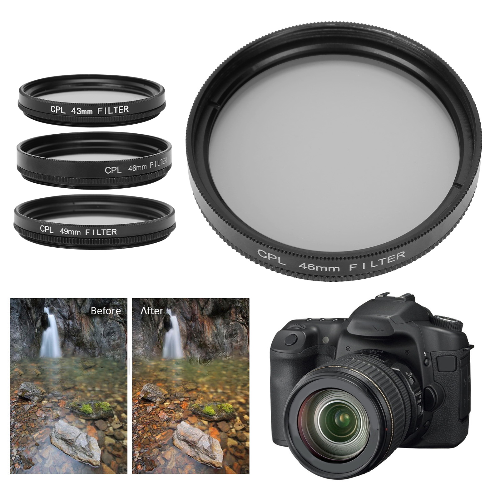 Junestar CPL Lens Filter Polarizing Lens Filter For / / / Olym EOM - Picture 21 of 21