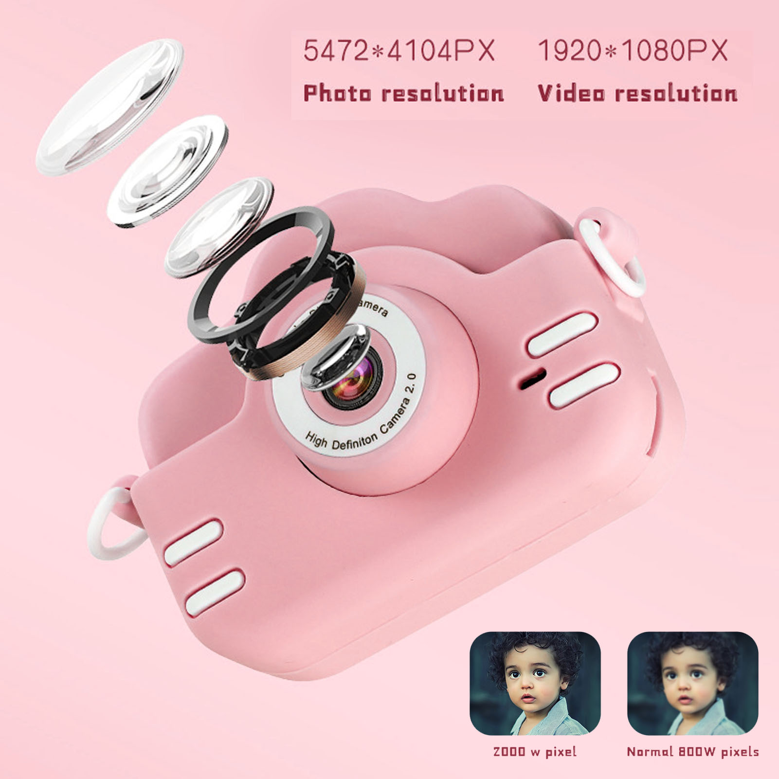 Kids Toddler Camera Mini DV Cartoon Digital Children Camera Toy 2MP Festival DOB - Picture 19 of 21