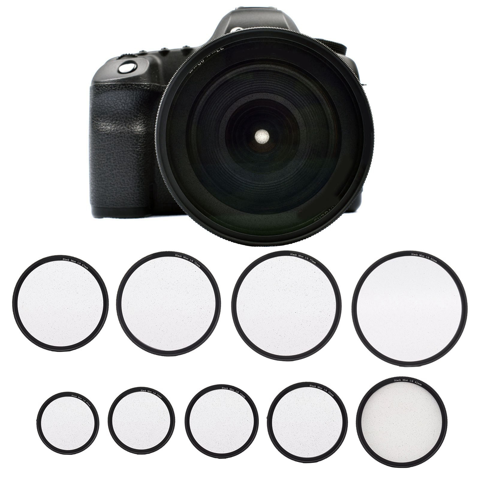 Lightdow 1/8 Camera Black Mist Filter Soft Focus Optical Glass Camera Filter BEA - Picture 22 of 30