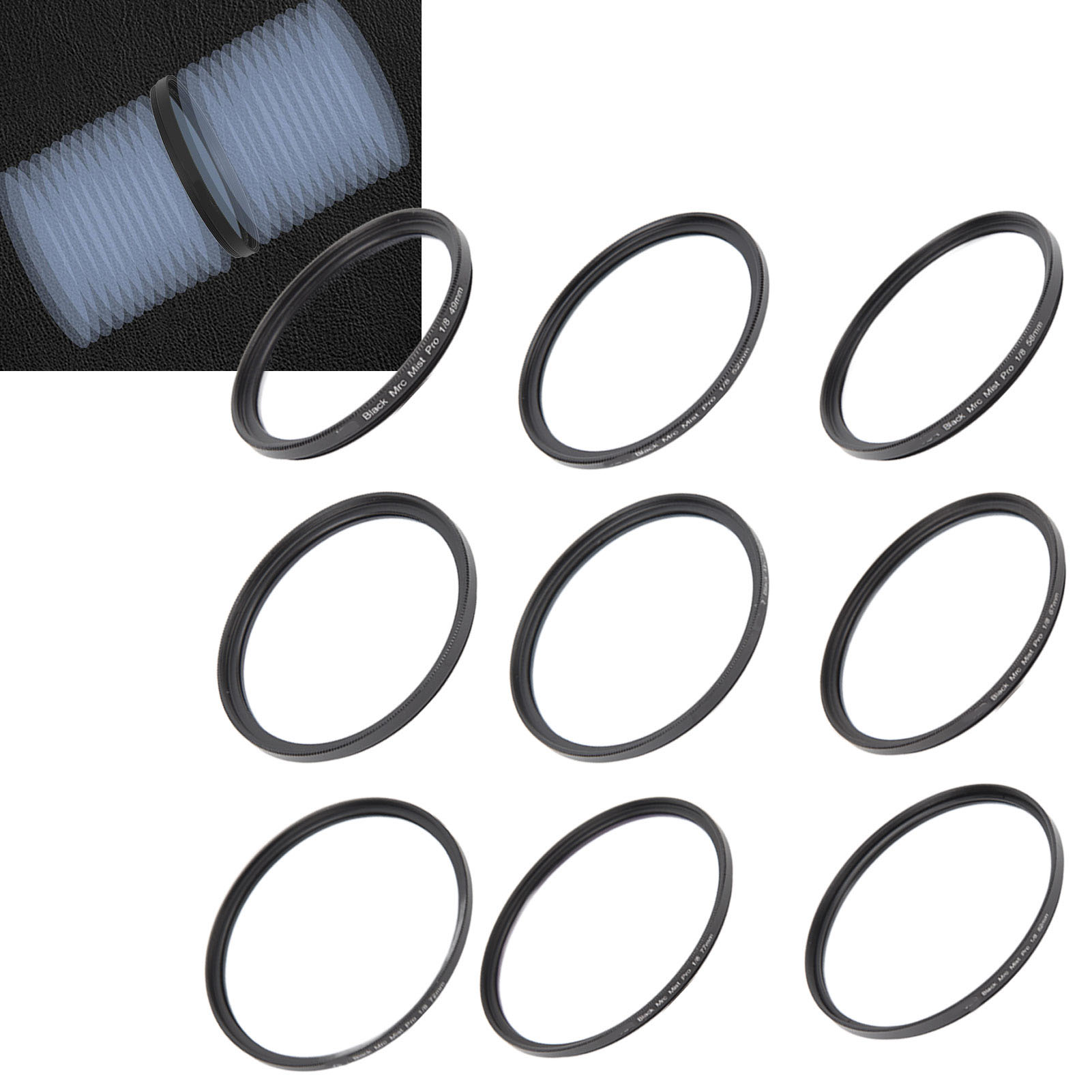 Camera Black Mist Filter 1/8 Black Soft Light Filter Portrait Soft Focus Filt FG - Picture 38 of 51