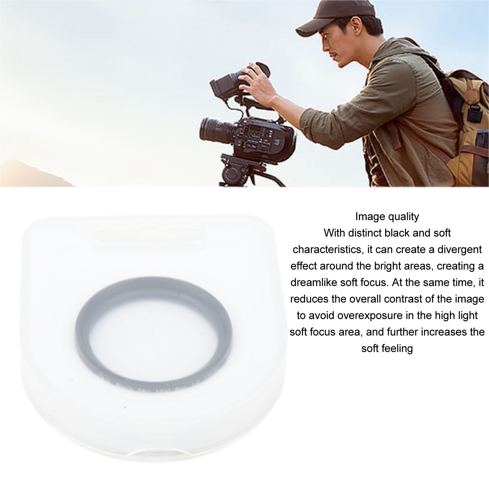 Black Diffusion 1/8 Lens Filter Black Mist Diffusion Lens Filter For Video Hot - Picture 35 of 39