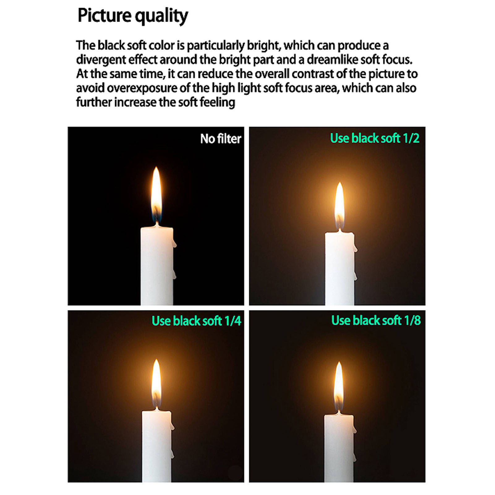 Black Diffusion 1/8 Lens Filter Black Mist Diffusion Lens Filter For Video Hot - Picture 33 of 39
