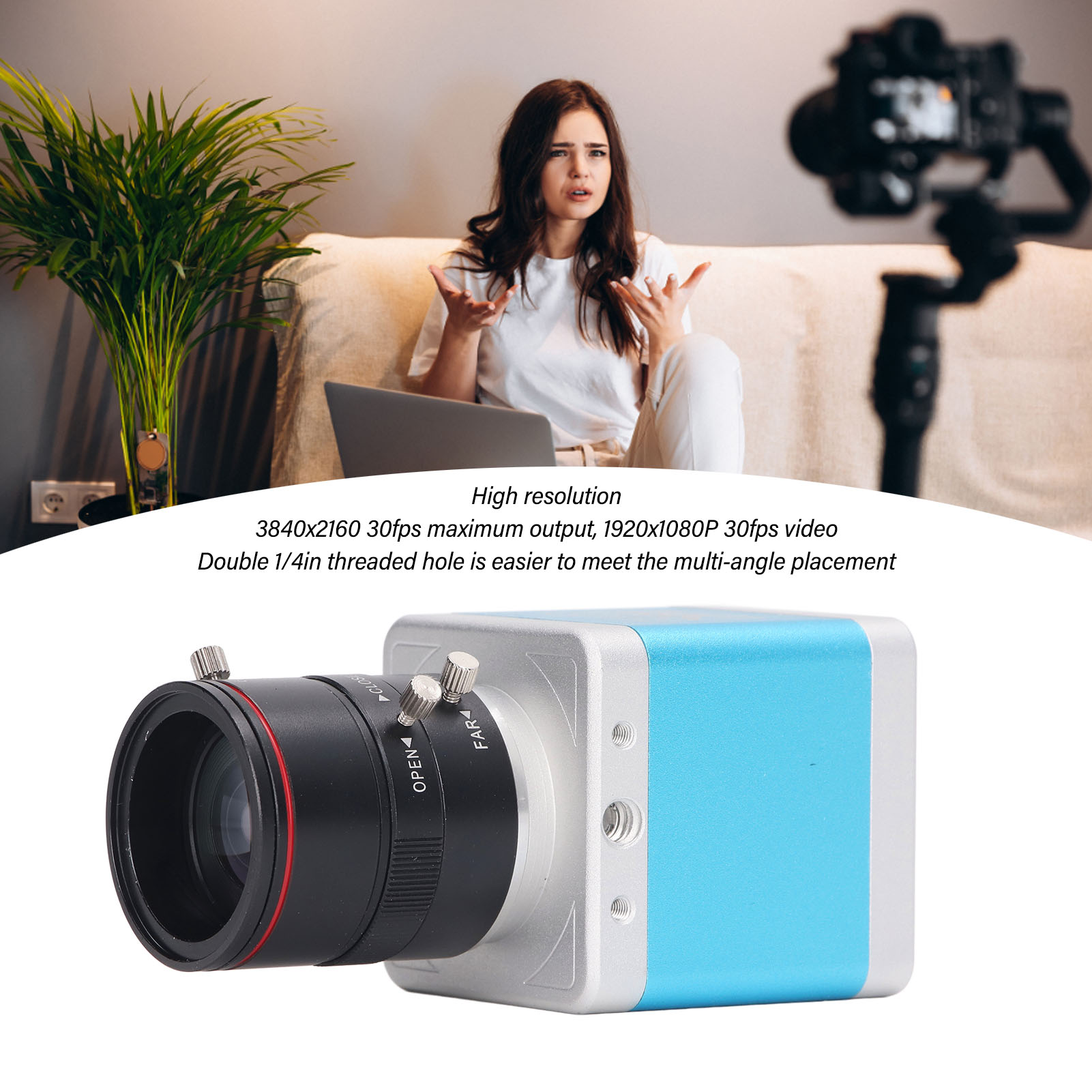 4K 30FPS HD Multimedia Interface Webcam Live USB Webcam With C CS Interface NEW - Afbeelding 15 van 18