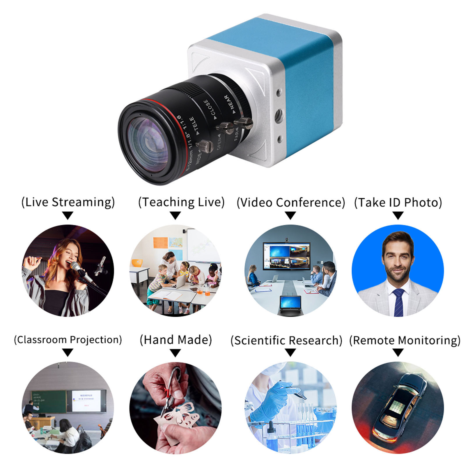 4K 30FPS HD Multimedia Interface Webcam Live USB Webcam With C CS Interface NEW - Afbeelding 13 van 18
