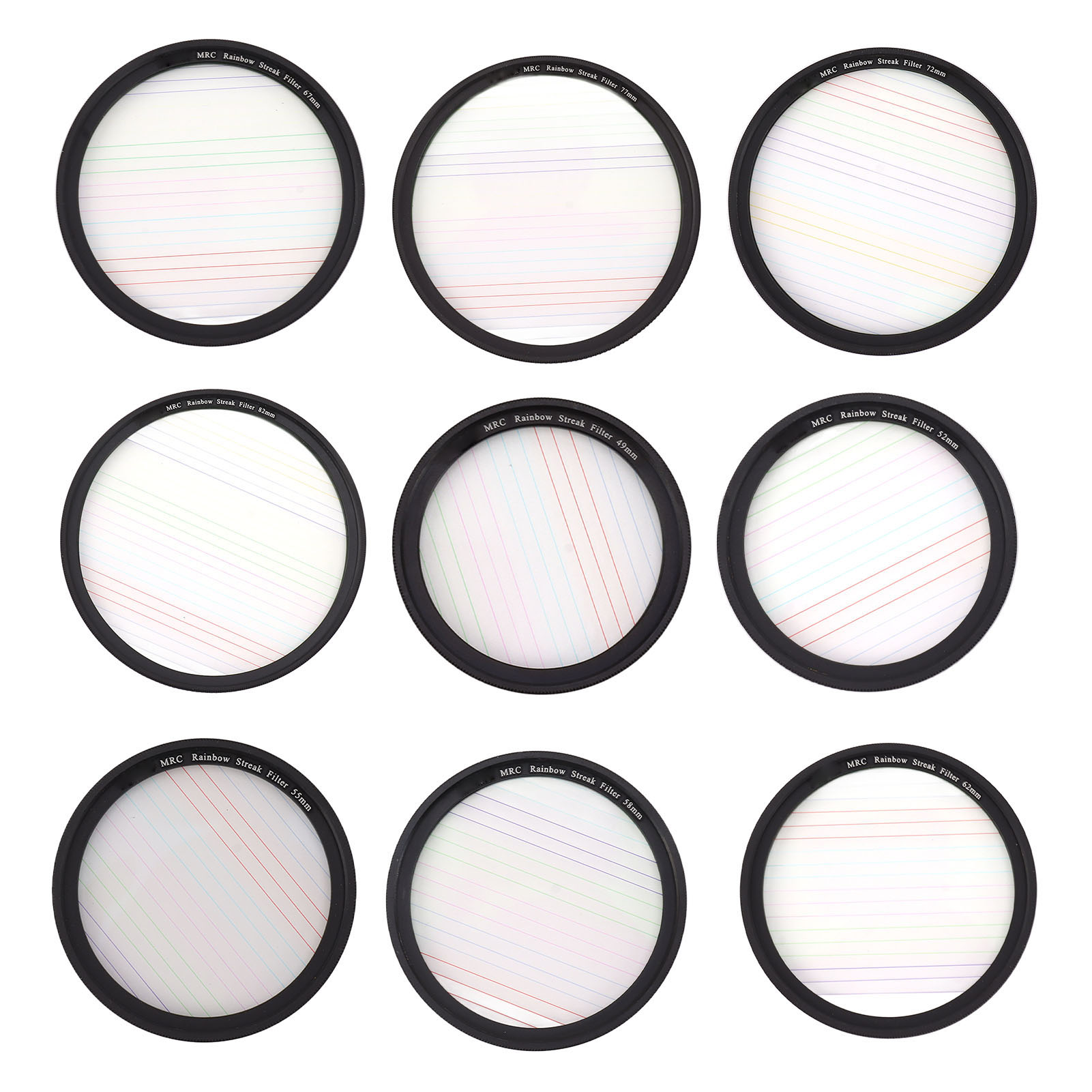 Colorful Streak Star Filter Micro SLR Camera Dot To Line Filters Special Effe CT - Picture 42 of 49