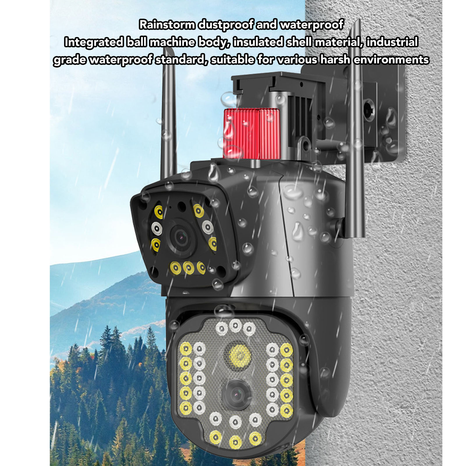 Outdoor Dual Lens Security Camera 1080P Mobile Tracking 360° Rotating WiFi Hot - Picture 26 of 33