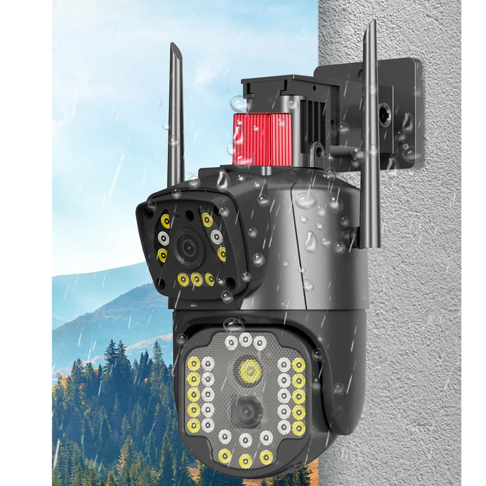 Outdoor Dual Lens Security Camera 1080P Mobile Tracking 360° Rotating WiFi Hot - Picture 29 of 33
