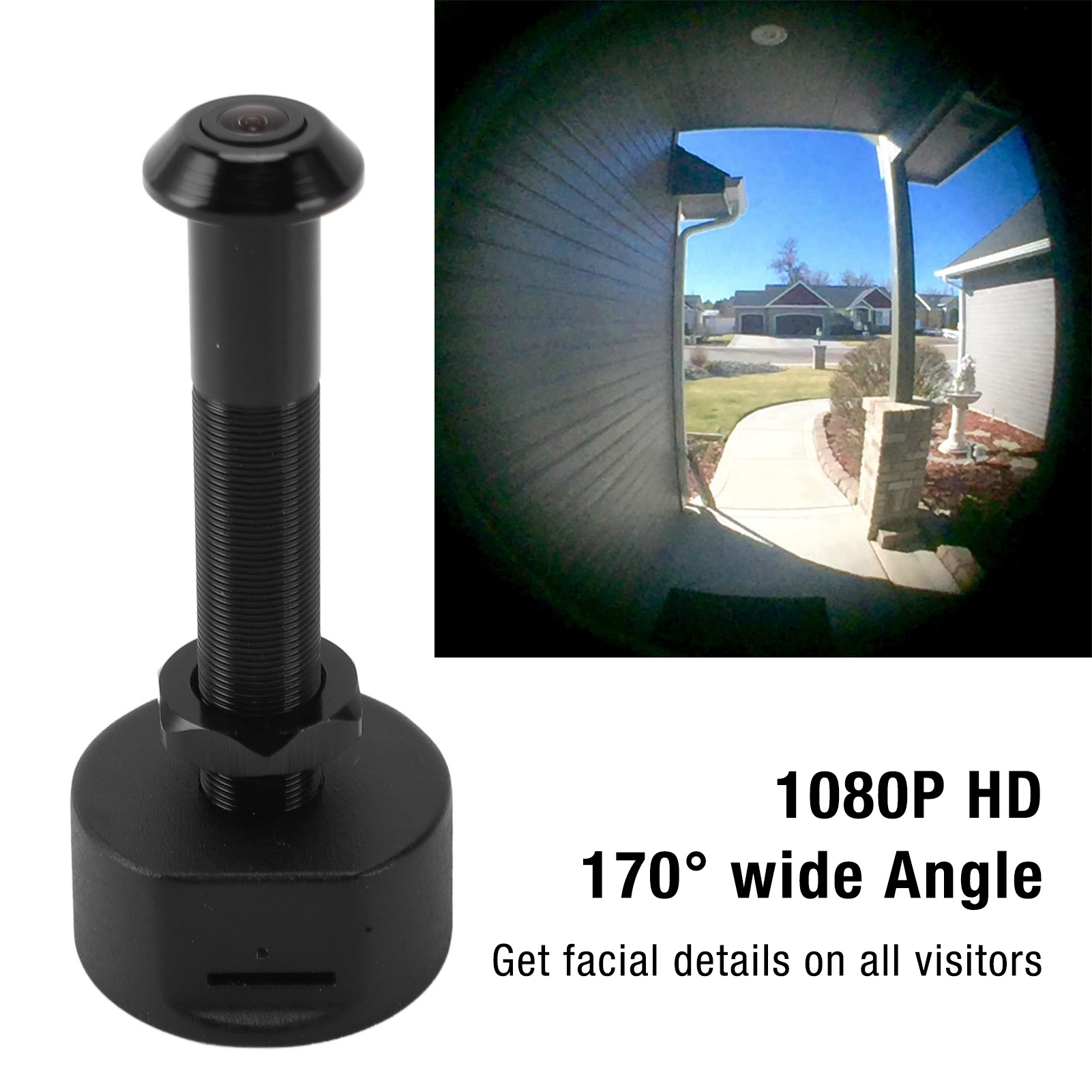 Wifi Peephole Camera 1080P HD Mobile Detection 150° Wide Angle Lens Door Vie NEW - Afbeelding 14 van 18