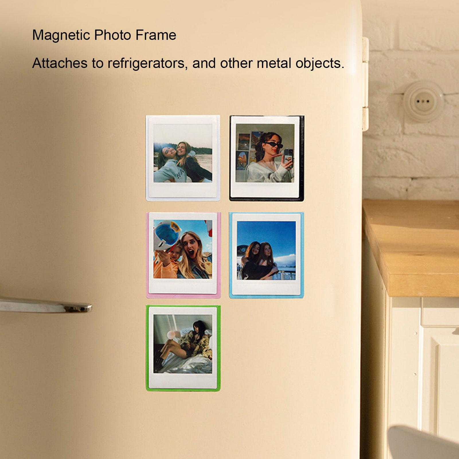 5pcs Magnetic Photo Frames Refrigerator Reusable Picture Pockets Frames for SQ - Picture 14 of 21
