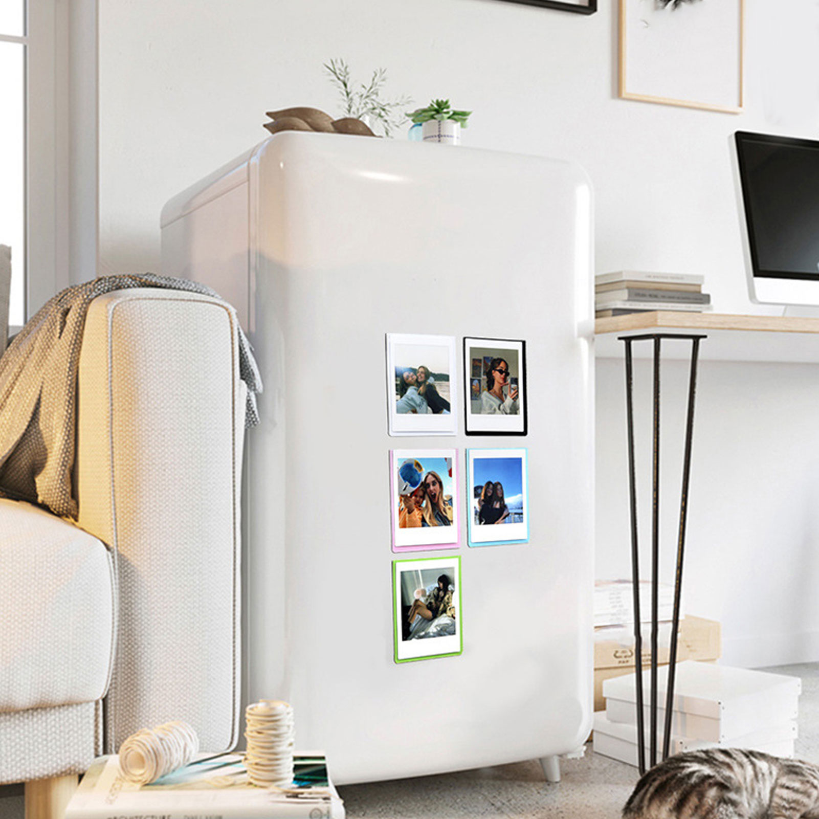 5pcs Magnetic Photo Frames Refrigerator Reusable Picture Pockets Frames for SQ - Picture 21 of 21