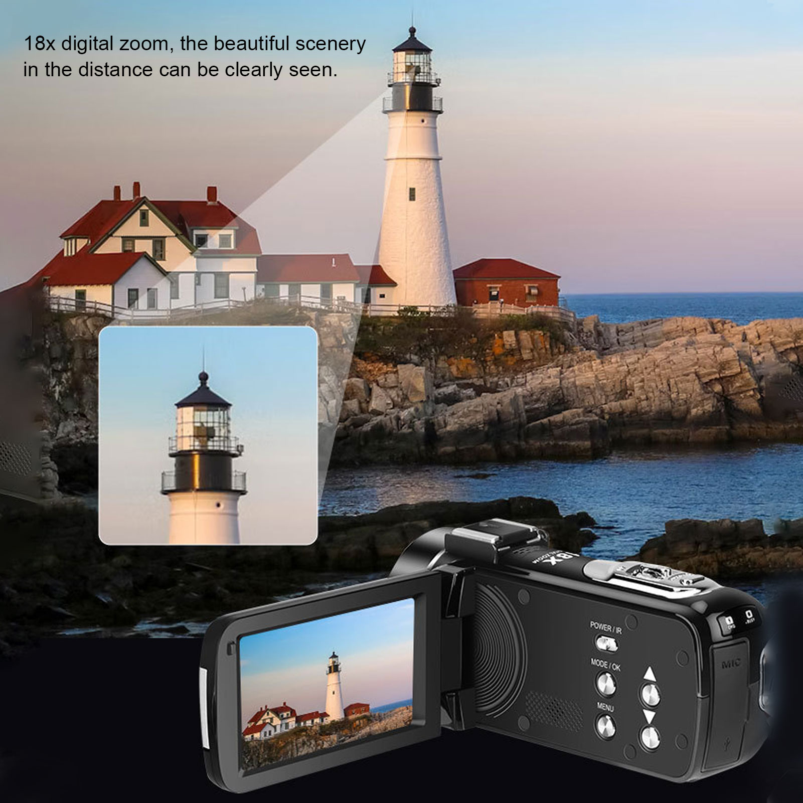 Video Camera Camcorder Digital Camera Recorder Full HD 1080P 30 MP 3.0 Inch 270° - Picture 28 of 30