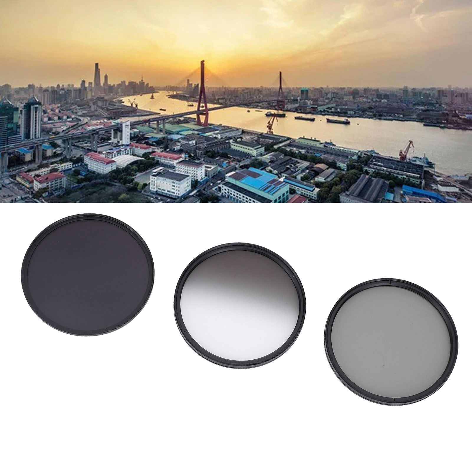 3 In 1 Camera Filter Kit ND8 CPL GND Filter Set Replacement Neutral Density DY9 - Picture 18 of 30