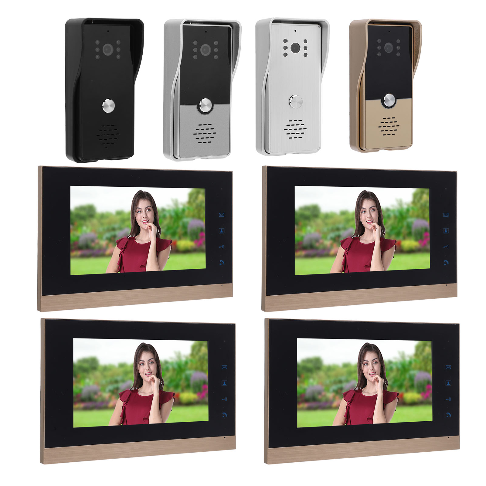 Video Intercom System Wired HD CMOS Sensor One Key Unlocking Touch Control Set - Picture 35 of 36
