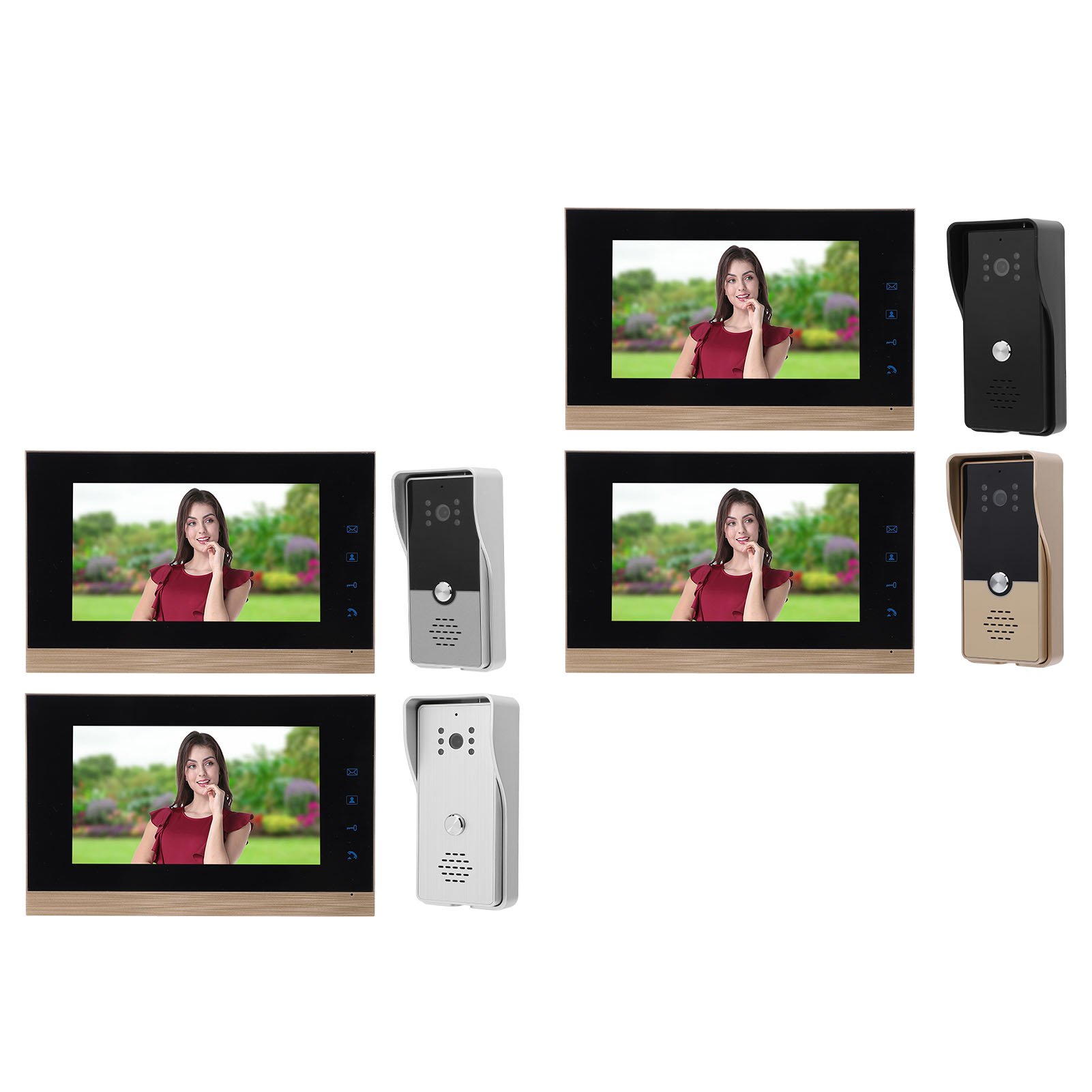 Video Intercom System Wired HD CMOS Sensor One Key Unlocking Touch Control Set - Picture 25 of 36