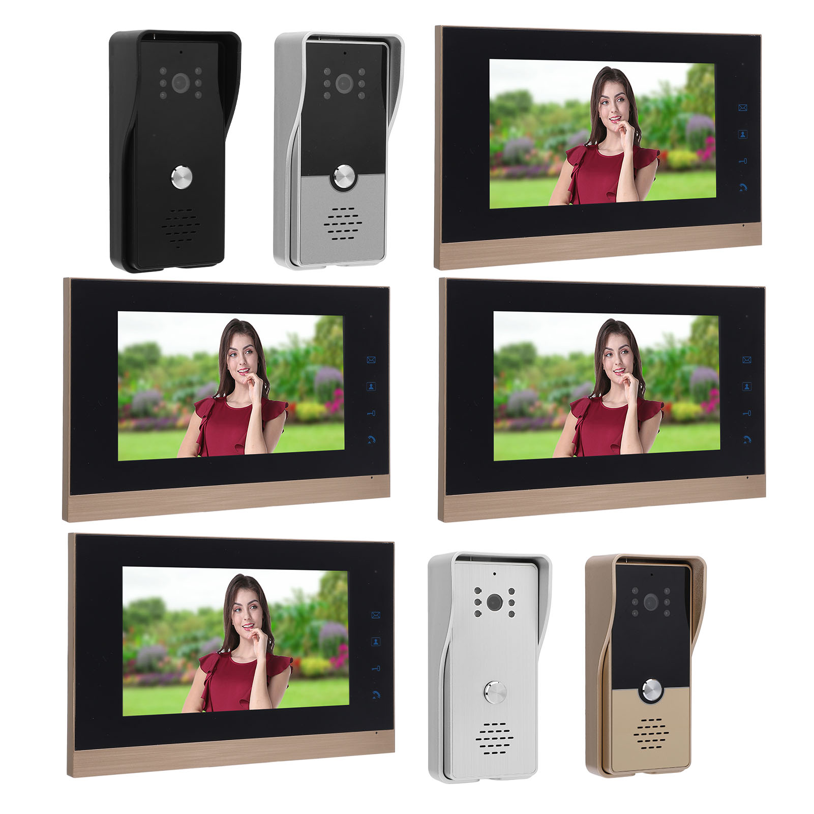 Hot Video Intercom System Wired HD CMOS Sensor One Key Unlocking Touch Control - Picture 30 of 36