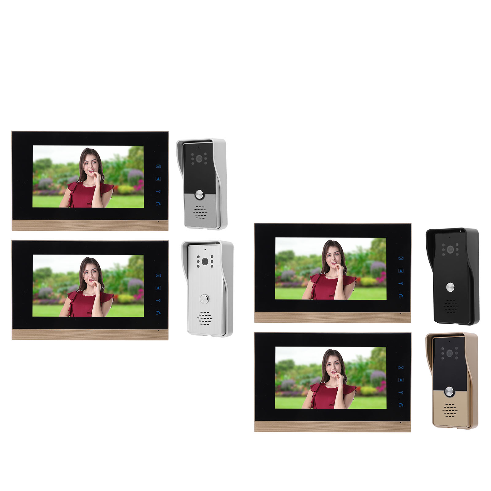 Hot Video Intercom System Wired HD CMOS Sensor One Key Unlocking Touch Control - Picture 32 of 36