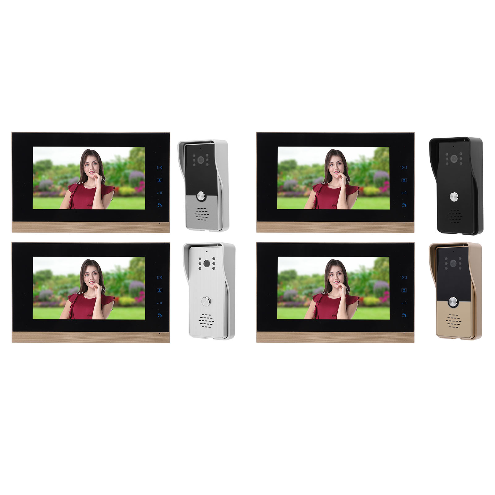 Video Intercom System Wired HD CMOS Sensor One Key Unlocking Touch Control Set - Picture 28 of 36