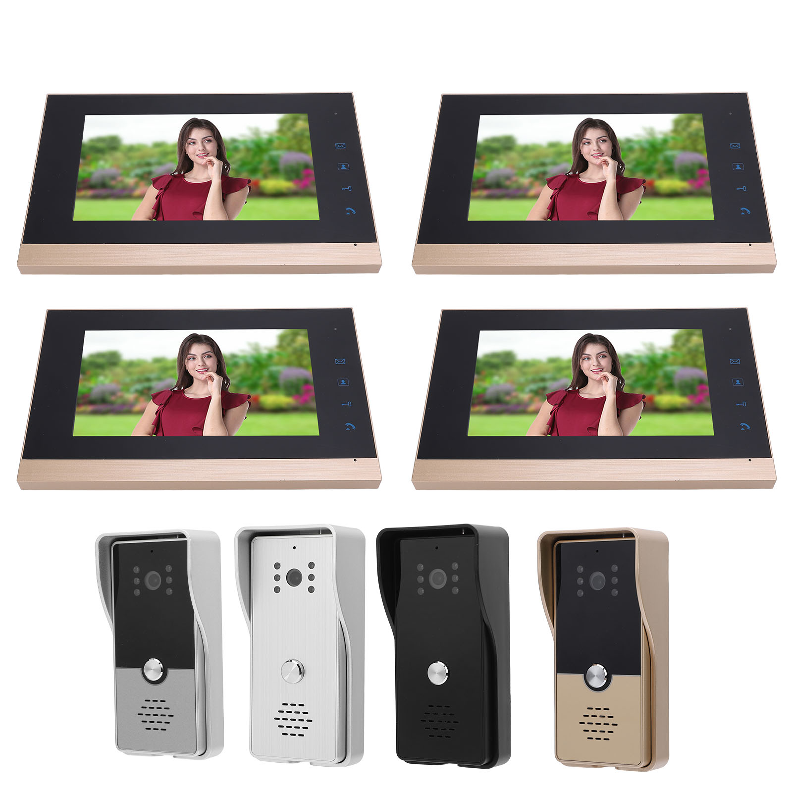 Hot Video Intercom System Wired HD CMOS Sensor One Key Unlocking Touch Control - Picture 27 of 36