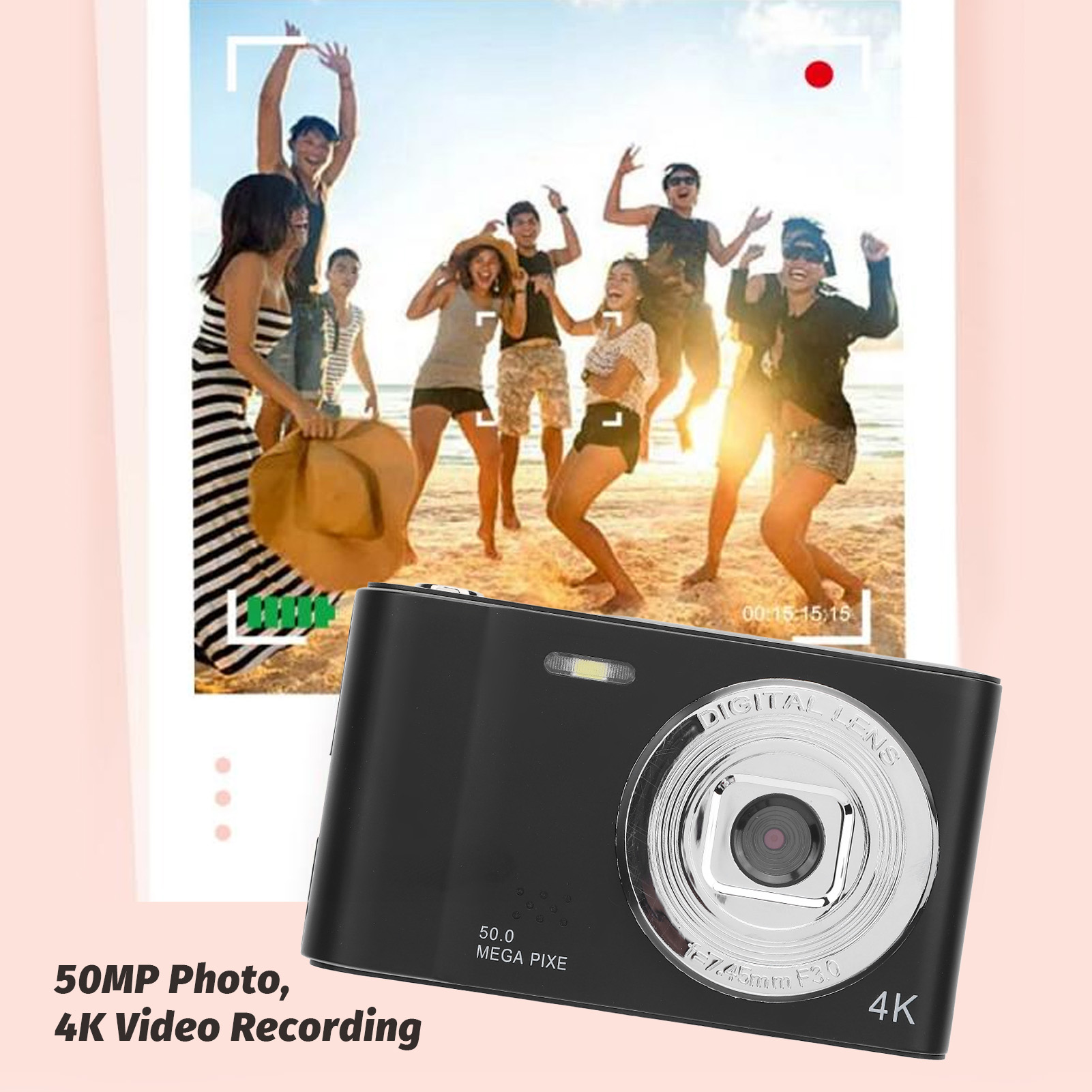 2.4 Inch Camera 8X Digital Zoom 50MP Photo 4K Video Recording Compact Camer - Picture 27 of 33
