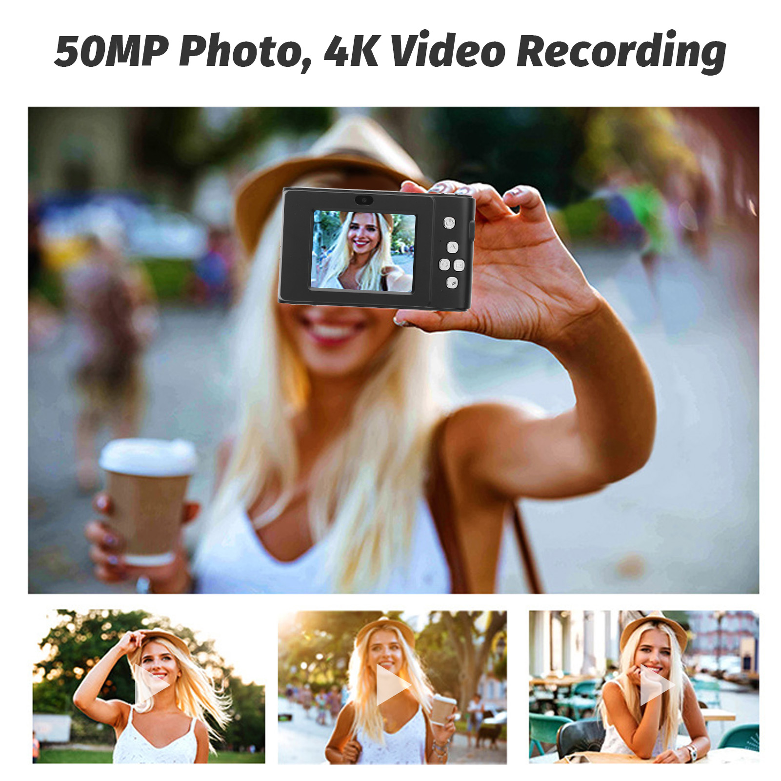 2.4 Inch Camera 8X Digital Zoom 50MP Photo 4K Video Recording Compact Camer - Picture 30 of 33