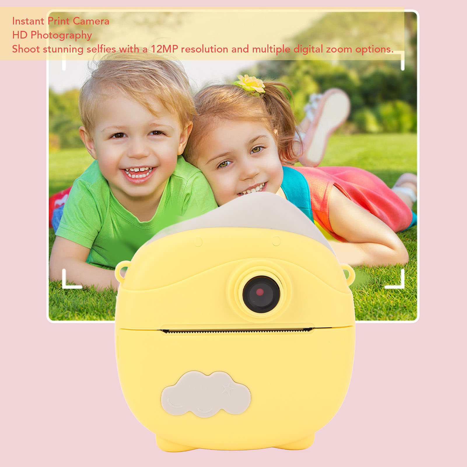 Instant Print Camera Toy 12MP Multiple Zoom 2 Inch HD IPS Screen Thermal Pr Kit - Picture 15 of 21