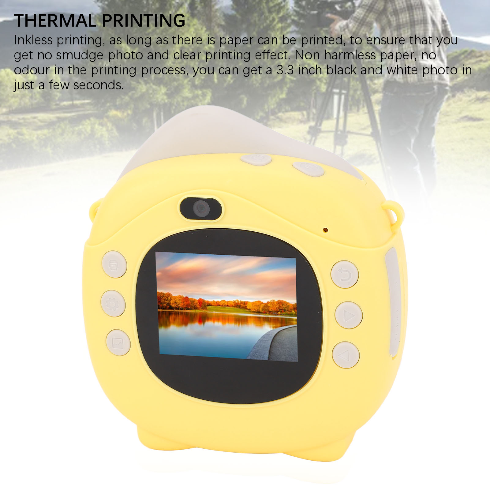 Instant Print Camera Toy 12MP Multiple Zoom 2 Inch HD IPS Screen Thermal Pr Kit - Picture 16 of 21