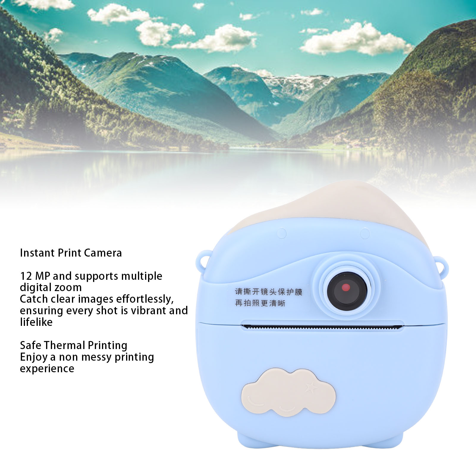 Hot Thermal Instant Print Camera With Printable Papers 12MP 2 Inch IPS Screen L - Picture 17 of 21