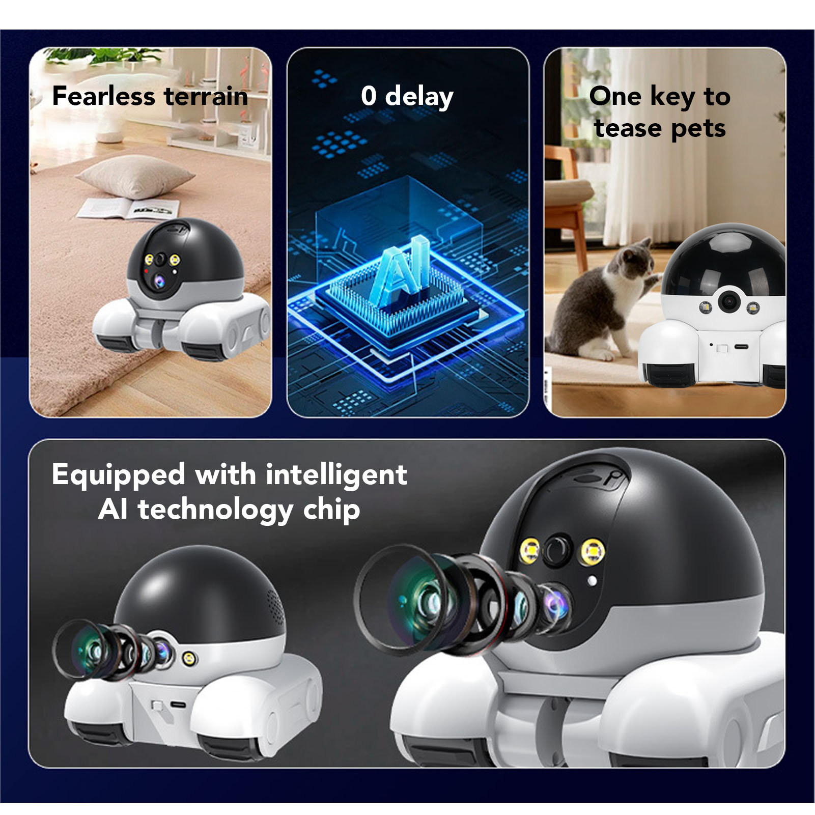 Hot 4G Pet Camera Dual Lens Home Security Camera Movable Indoor Cam 2 Way Talk - Picture 58 of 60