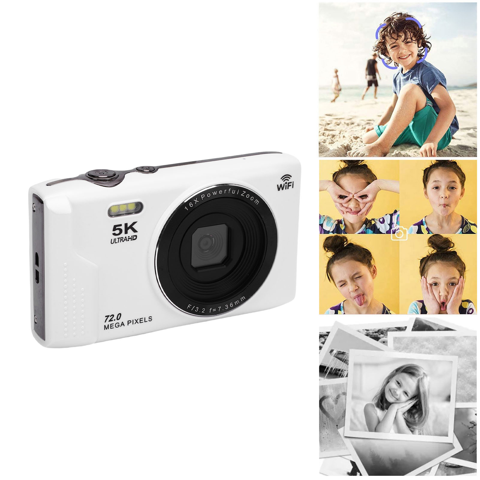 5K Digital Camera 72MP Ultra HD Auto Focus Camera For Travel 