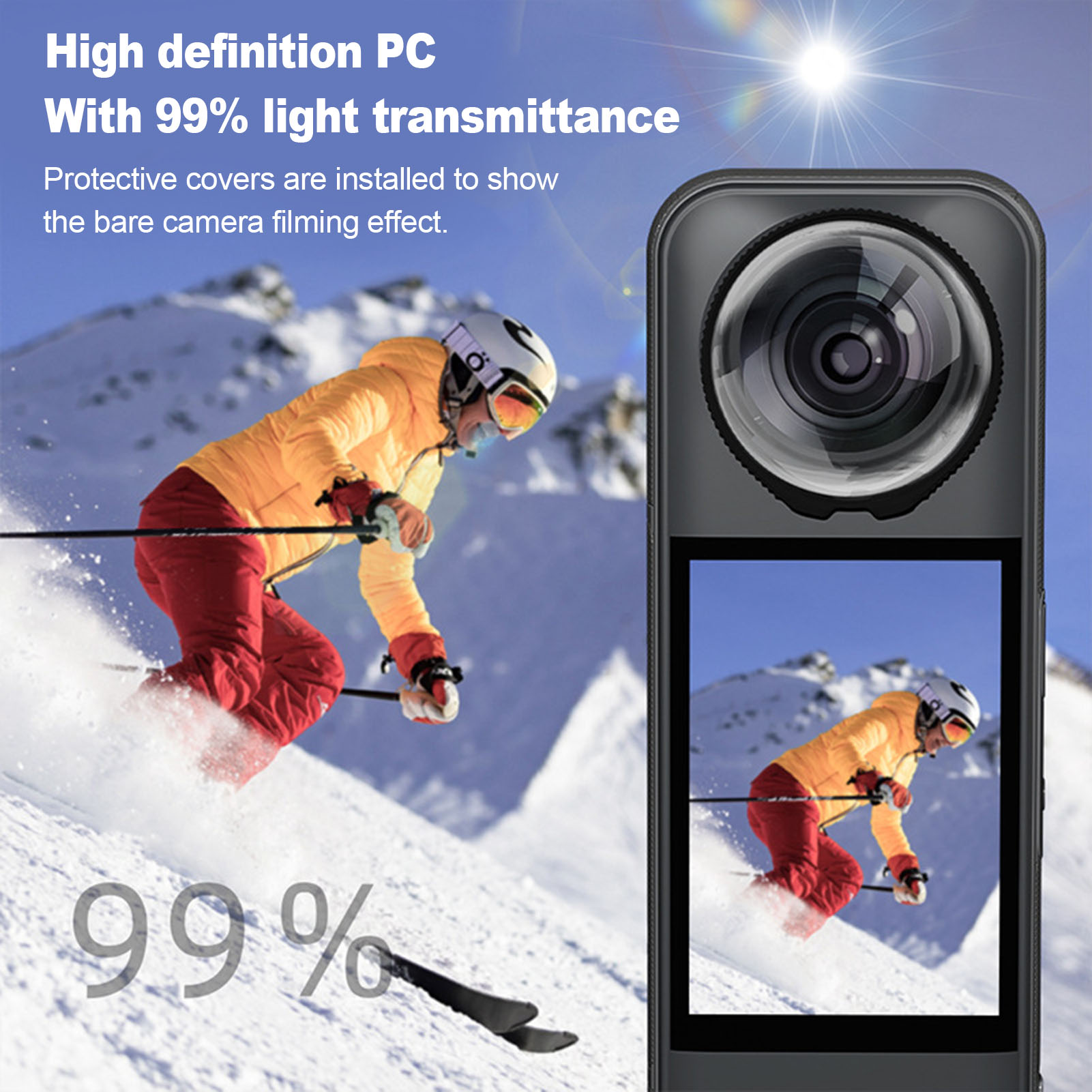 Lens Guards Fit For X5 Action Camera Multi Coating Scratch Proof PC NA - Picture 18 of 24