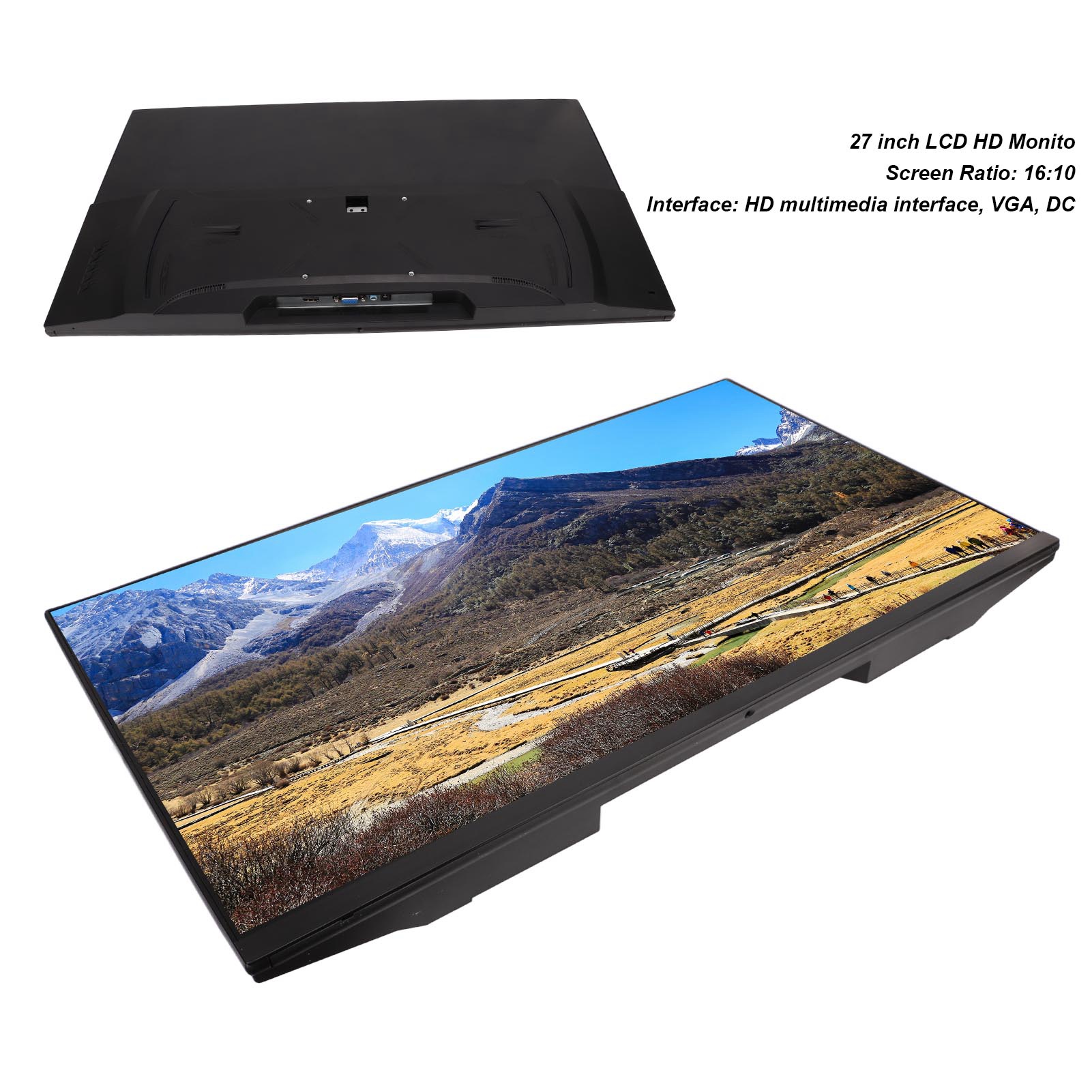 27in Computer Monitor LCD Screen Display With VGA DC HD Multimedia Interface NEW - Afbeelding 21 van 21