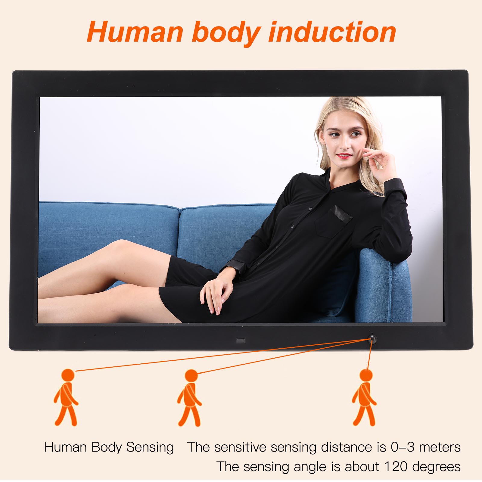 18in Digital Photo Frame Multifunction HD Electronic Picture Frame With Body IDS - Picture 16 of 21