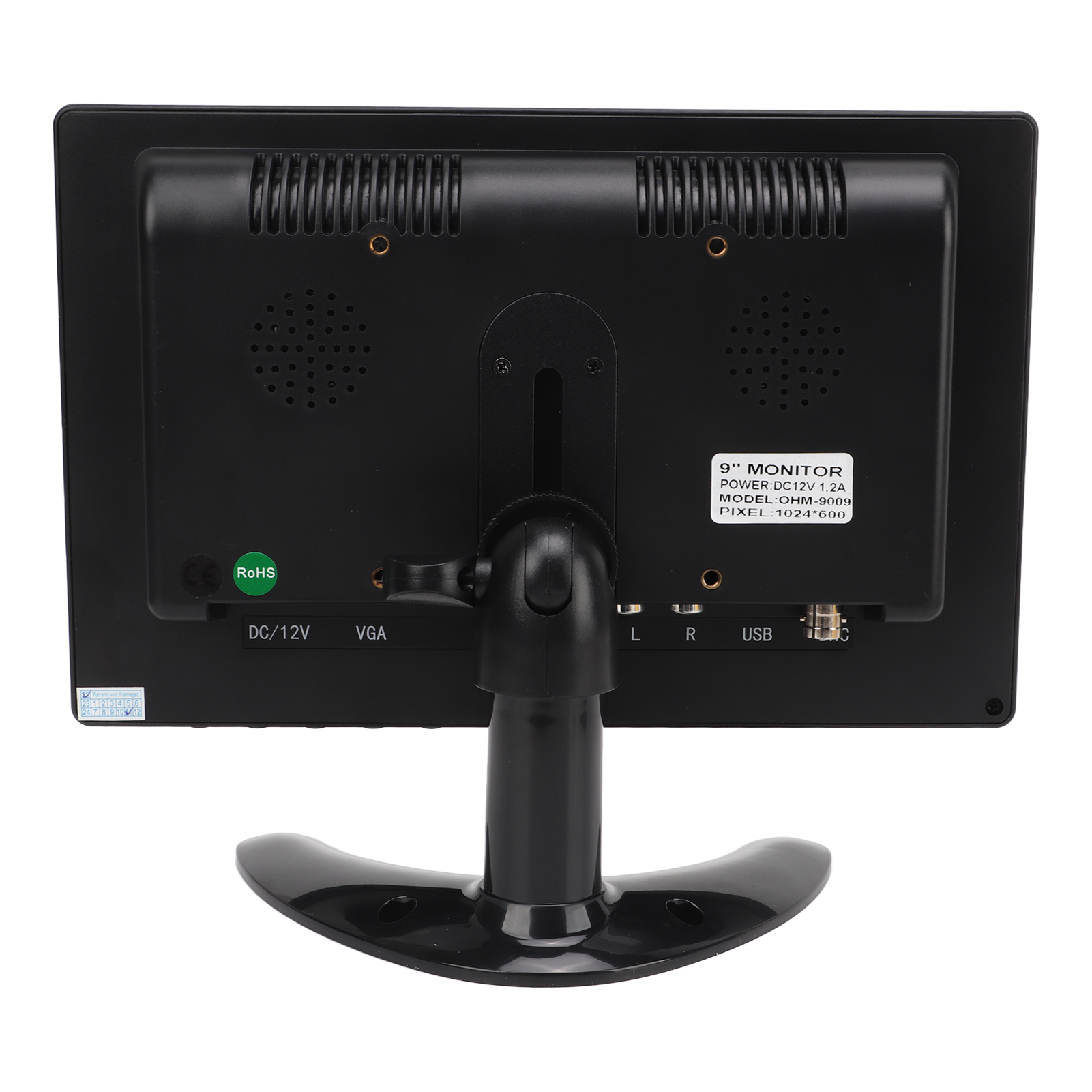 9in TFT LCD Computer Monitor With Multi Input Interface Speaker HD Color Gam NEW - Afbeelding 13 van 18