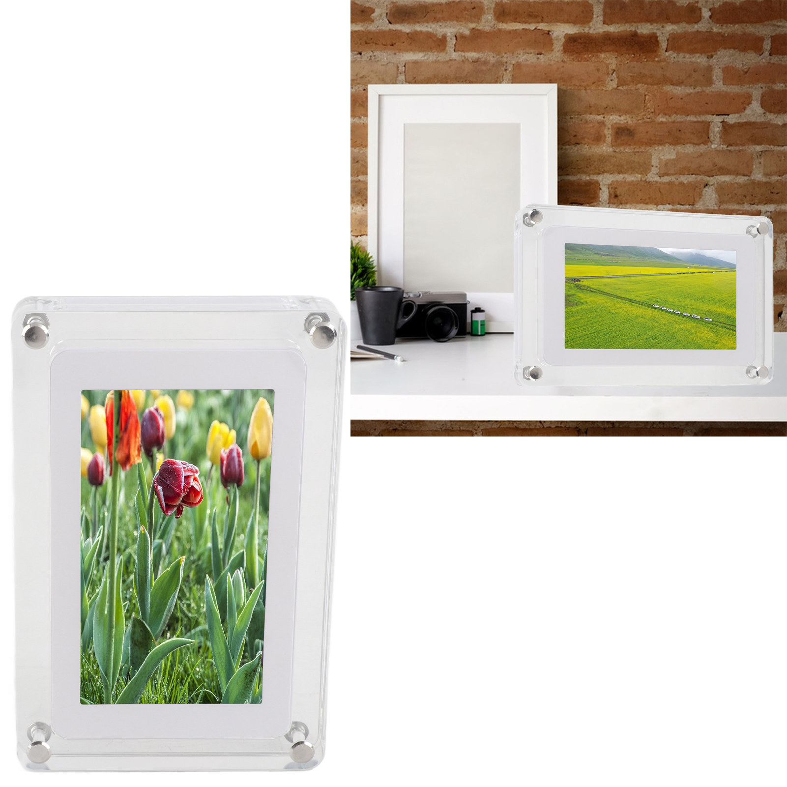 Video Picture Frame 5 In IPS Screen Type C 4GB 1000 Mah 100‑240V Digital Pic BEA - Picture 18 of 21