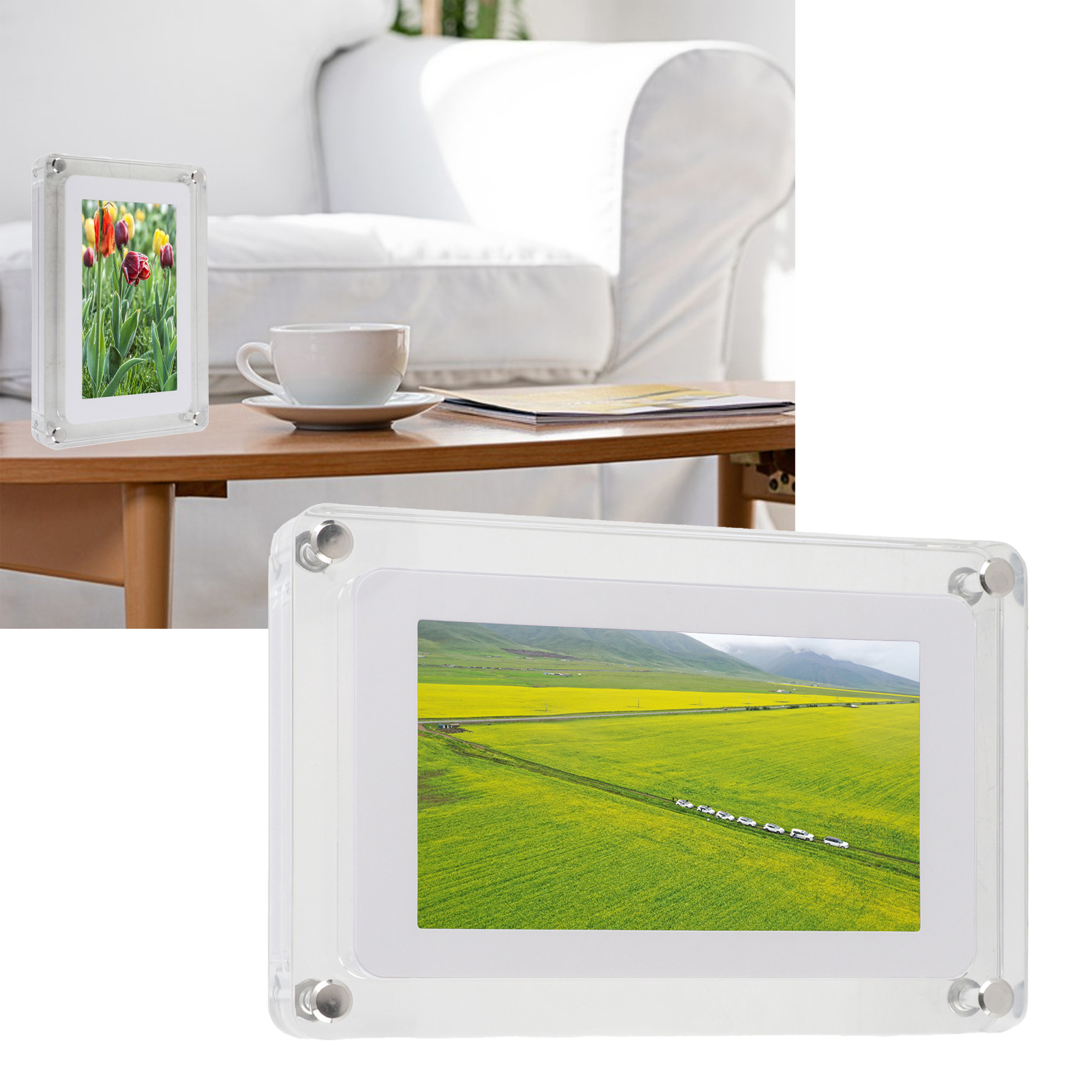 Video Picture Frame 5 In IPS Screen Type C 4GB 1000 Mah 100‑240V Digital Pic BEA - Picture 17 of 21