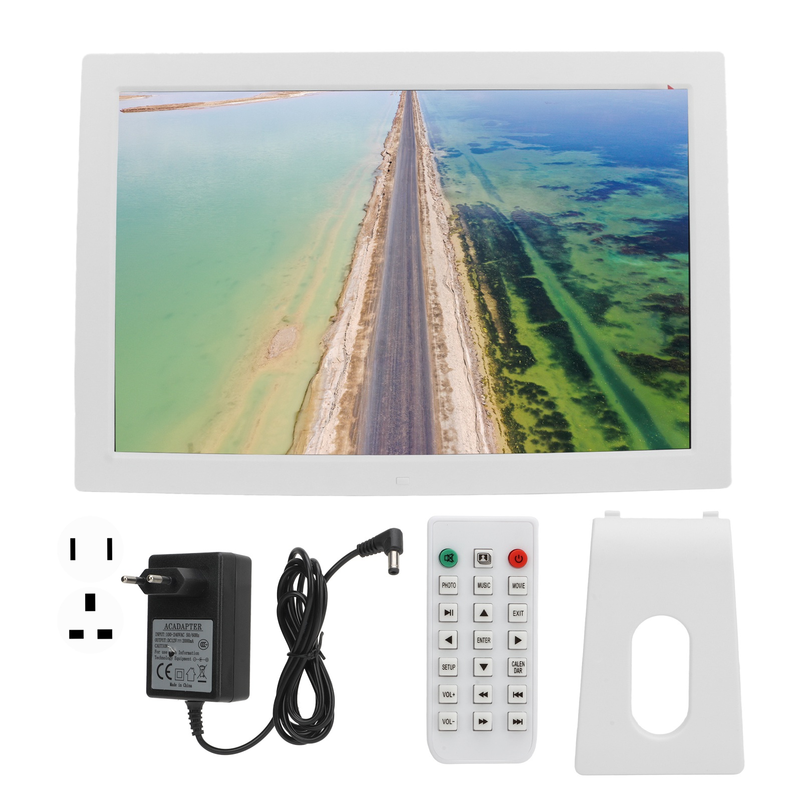 17in Digital Picture Frame LED Screen Electronic Photo Frame With Video Image CB - Afbeelding 30 van 33