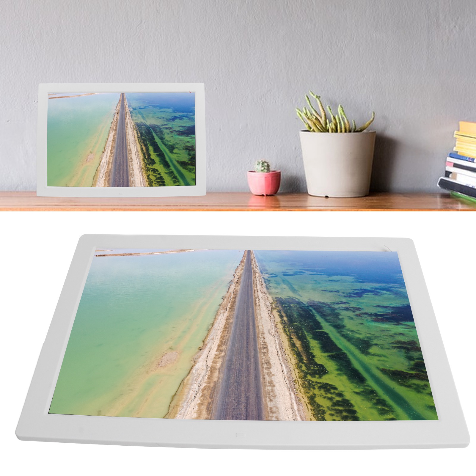 17in Digital Picture Frame LED Screen Electronic Photo Frame With Video Image CB - Afbeelding 28 van 33