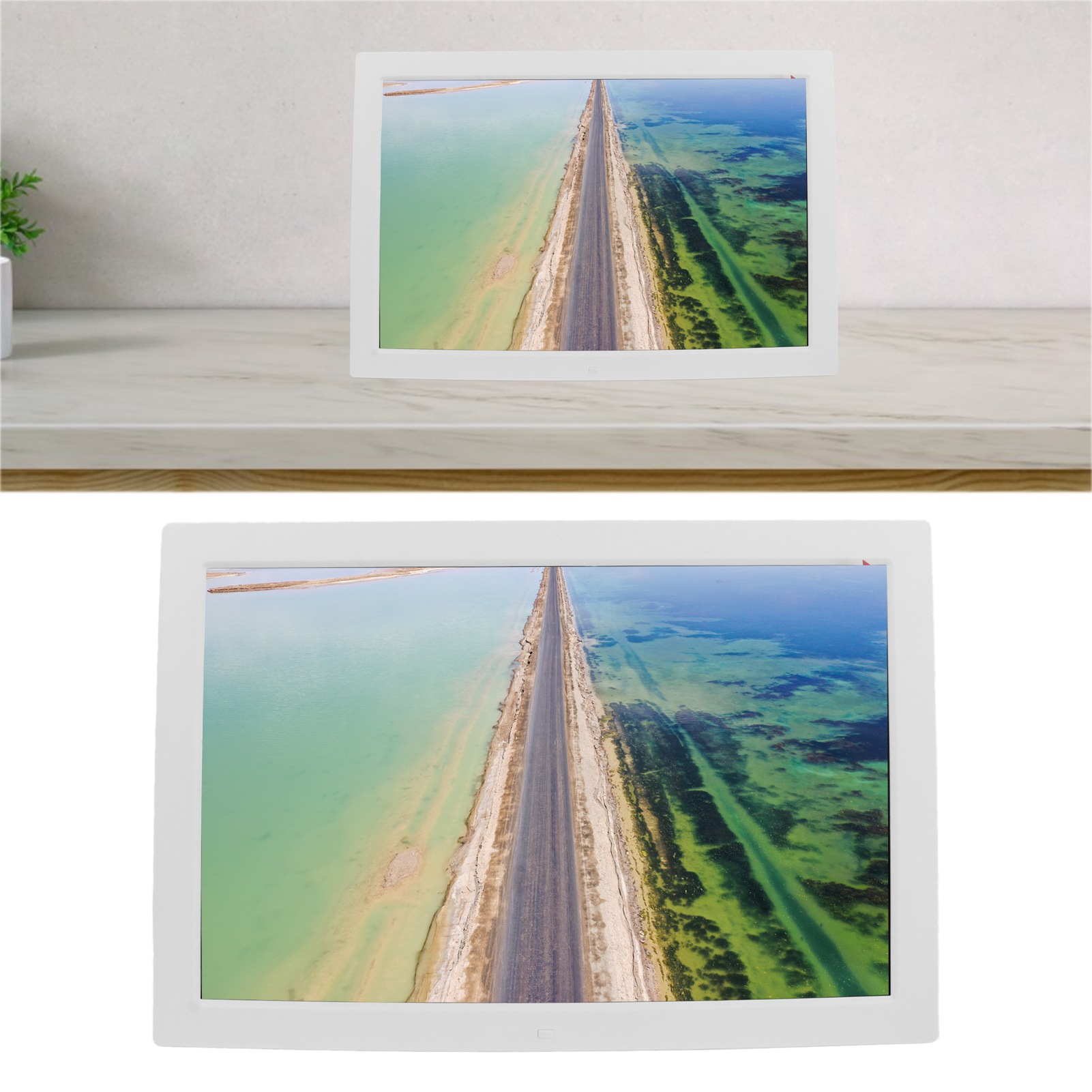 17in Digital Picture Frame LED Screen Electronic Photo Frame With Video Image CB - Afbeelding 29 van 33
