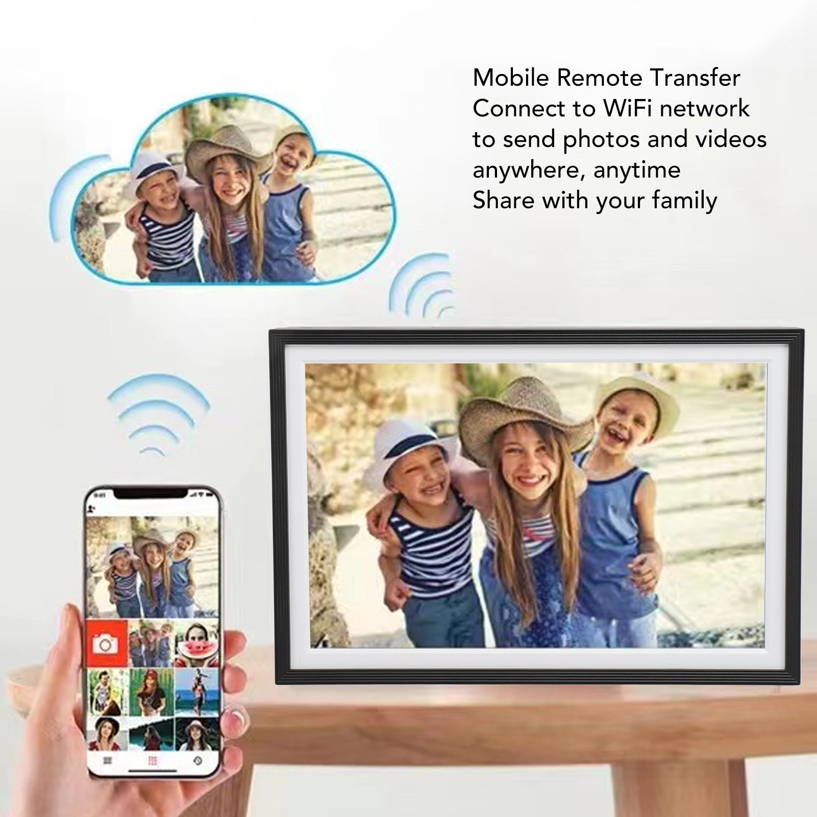 Digital Photo Frame 10.1 Inch 1280x800 Touchscreen Auto Rotating 16GB ROM Wi HEE - Picture 14 of 24