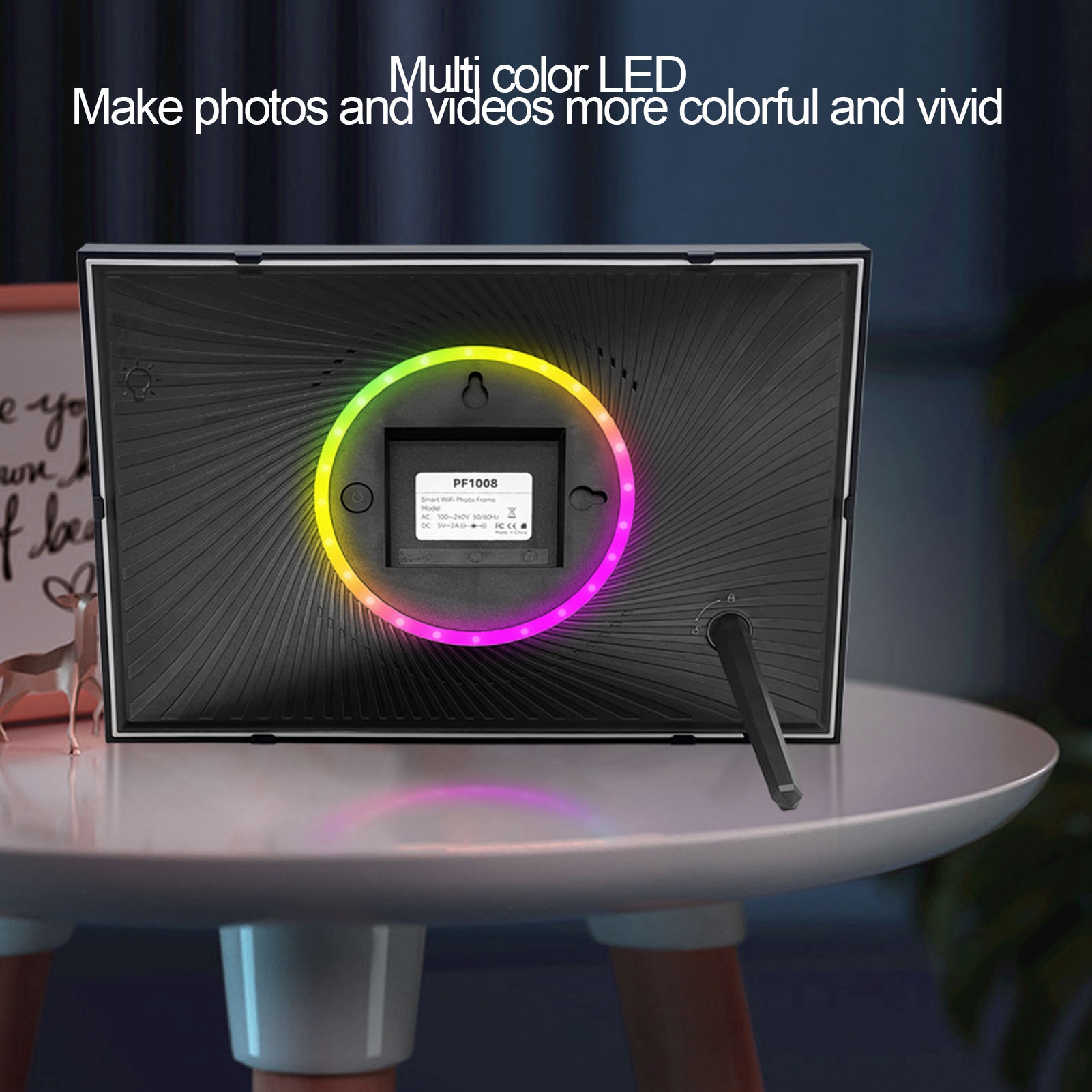 Digital Picture Frame LED Colorful Lights 10.1 Inch HD 1280x800 Touch Scre For - Picture 15 of 21