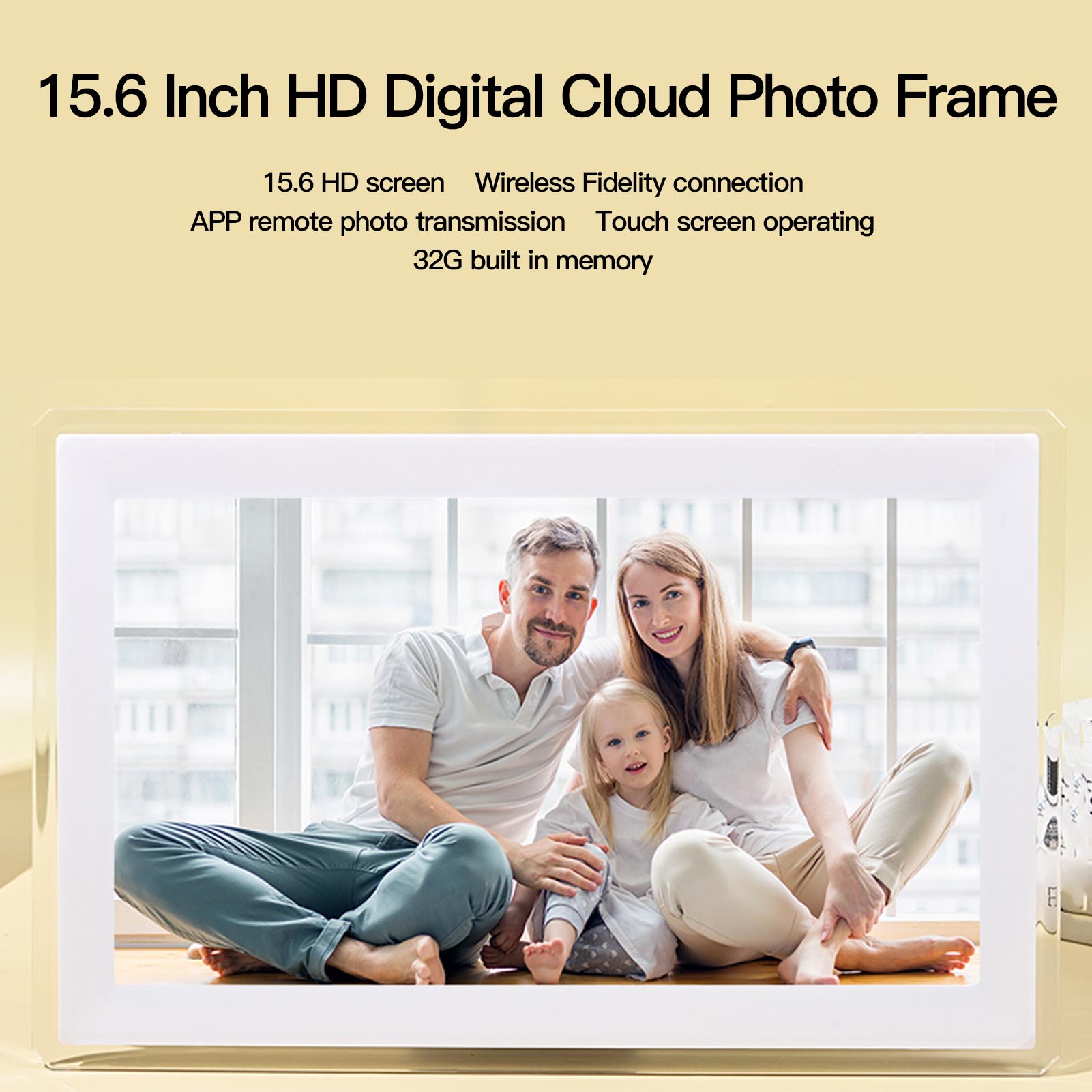 15.6in Digital Picture Frame Wireless 1G DDR3 RAM 32GB ROM LCD HD Touchscreen Gr - Picture 13 of 18