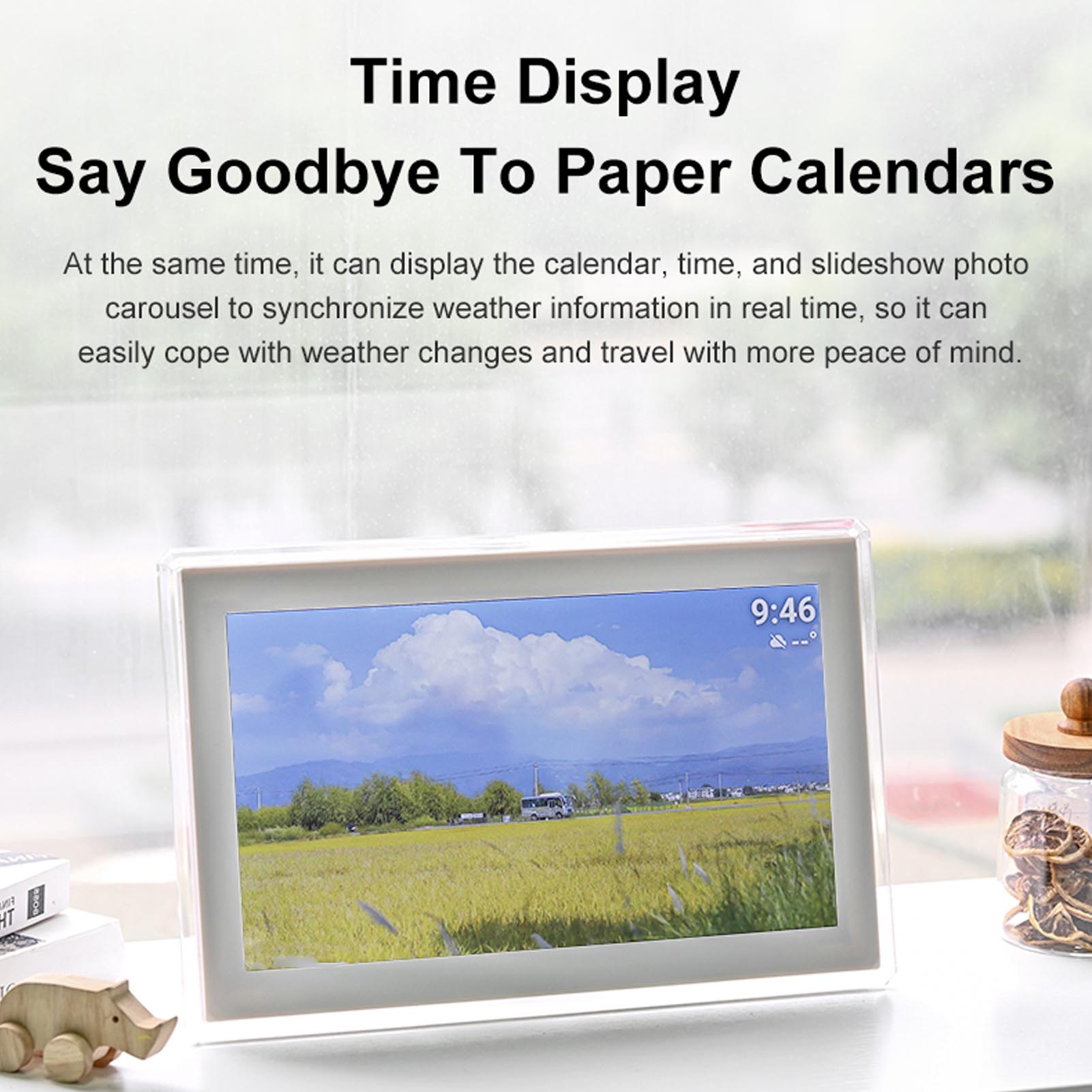 15.6in Digital Picture Frame Wireless 1G DDR3 RAM 32GB ROM LCD HD Touchscreen Gr - Picture 18 of 18