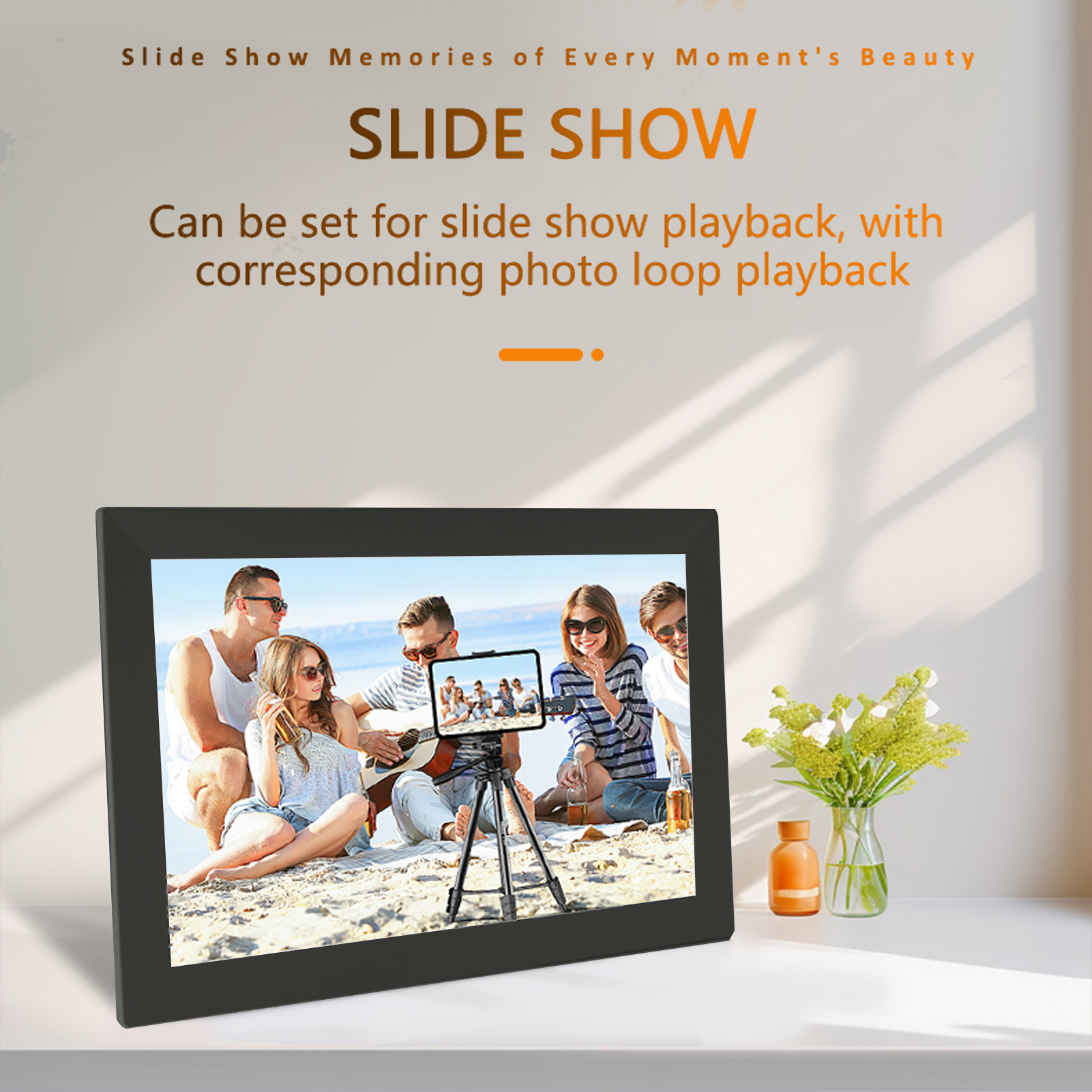 Hot 13.3 Inch Digital Picture Frame WiFi Wireless 1G DDR3 32GB LCD Touchscreen - Picture 33 of 36