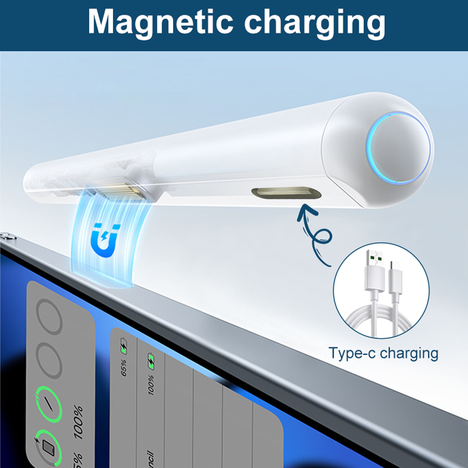 Magnetic Stylus Pen Rechargeable Tablet Pencil Active Capacitive Stylus Pen F FY - Afbeelding 25 van 30