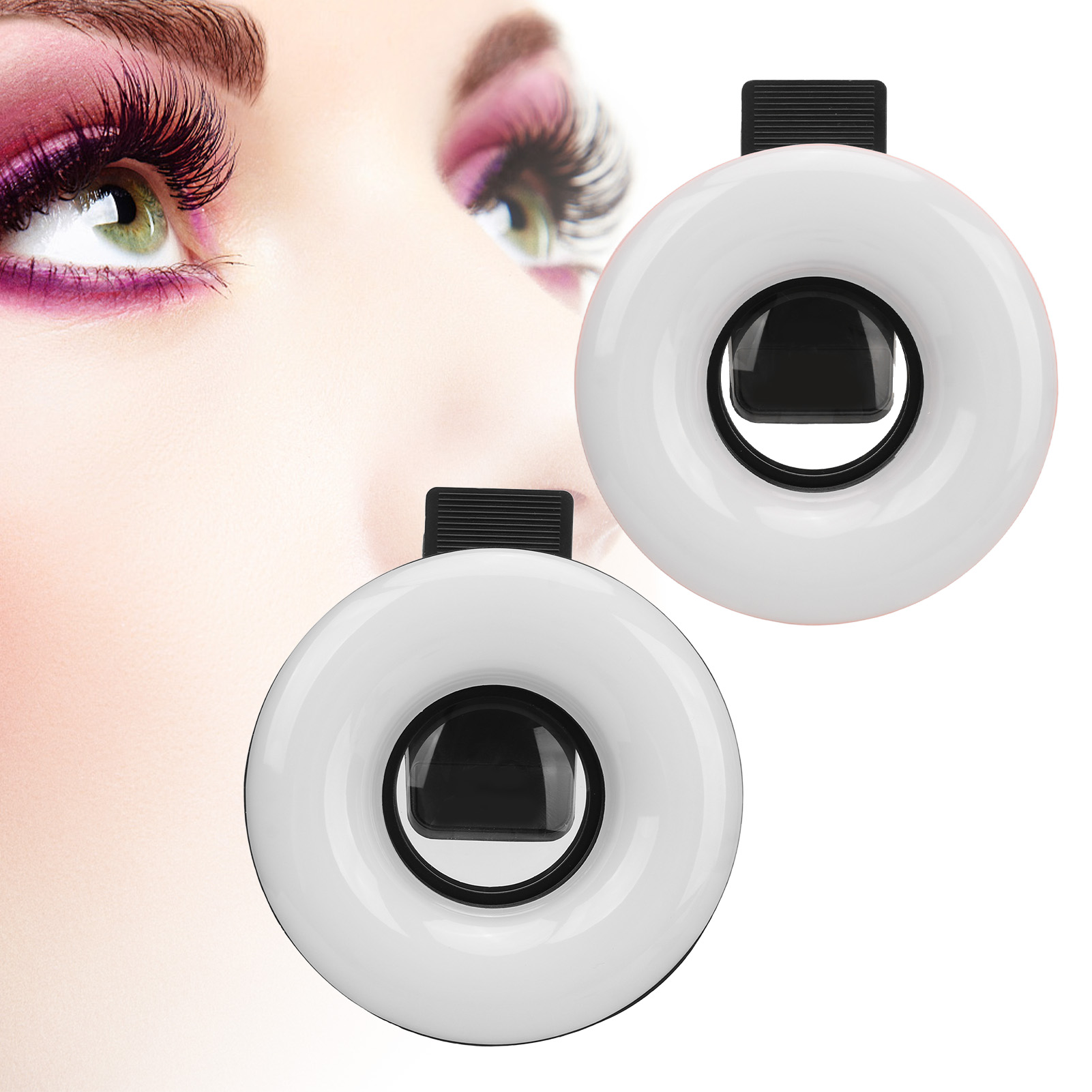 Macro Lens With Mini Clip Ring Light 15X Zoom 3000K‑6500K 5 Adjustable Brig GDB - Photo 13/18