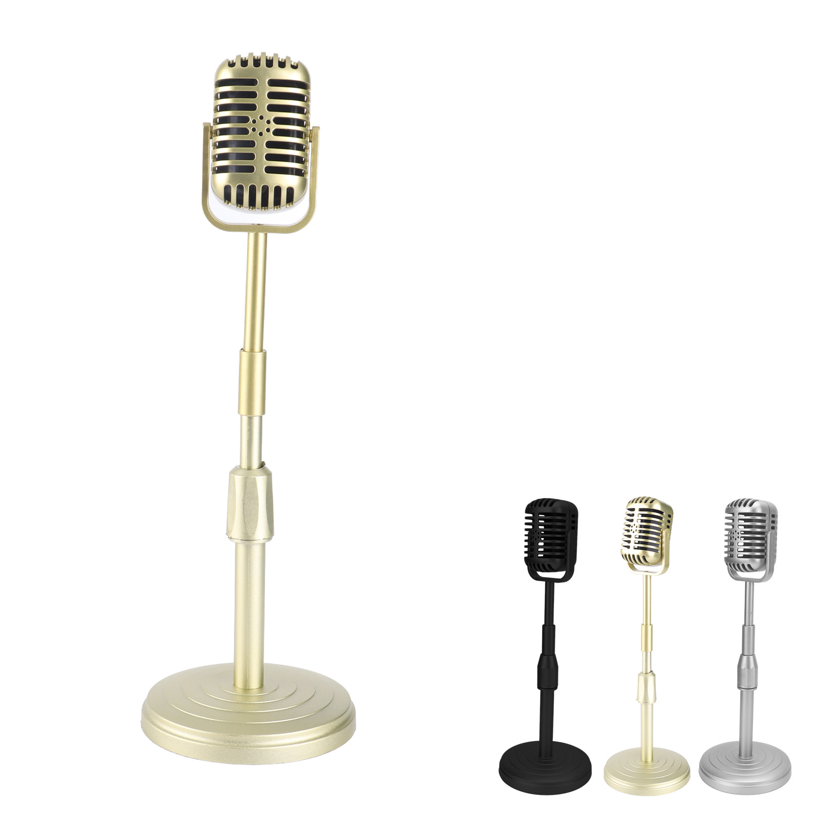 Simulation Old Fashioned Microphone Model With Stable Base And Support Rod R NEW - Afbeelding 21 van 21