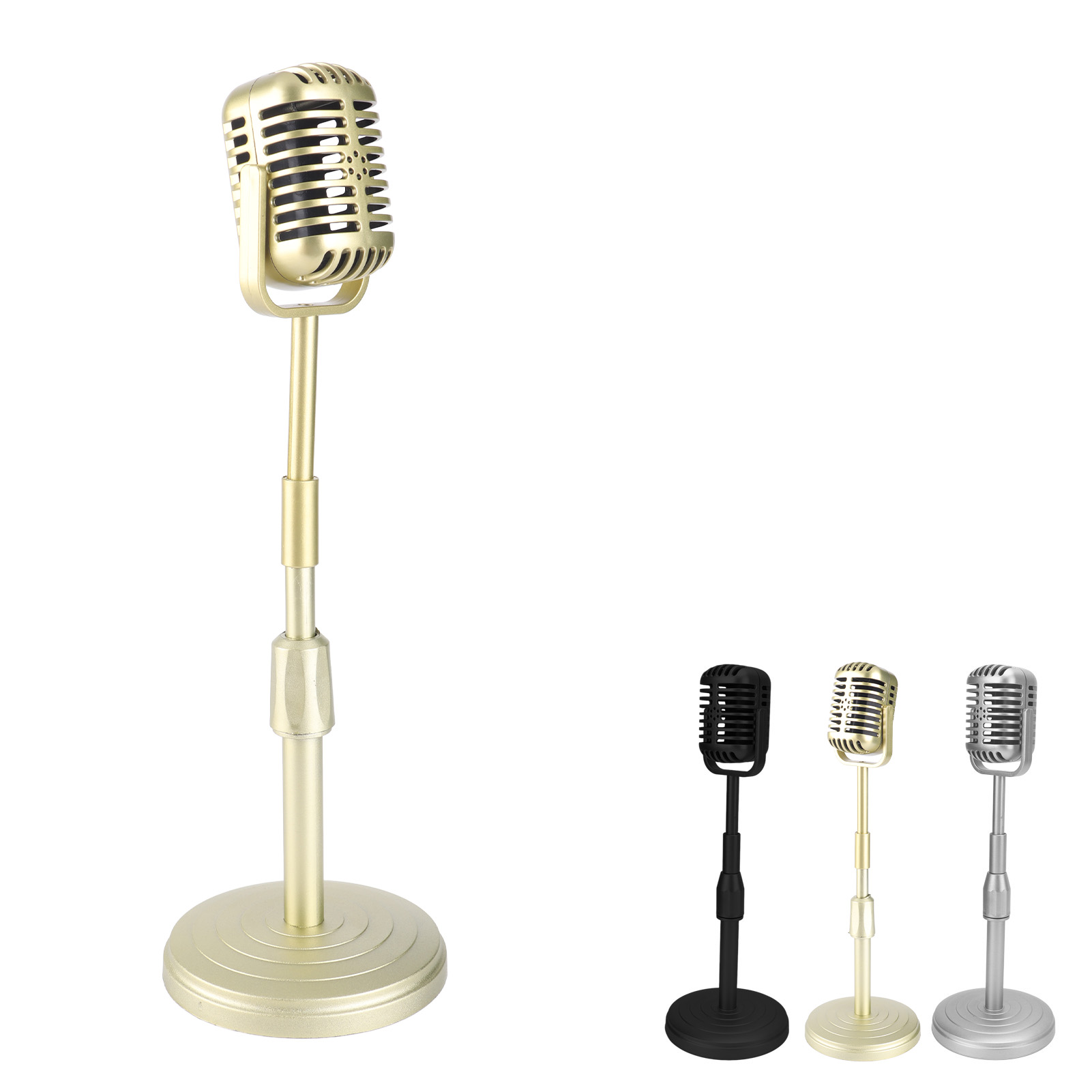 Simulation Old Fashioned Microphone Model With Stable Base And Support Rod R NEW - Afbeelding 18 van 21